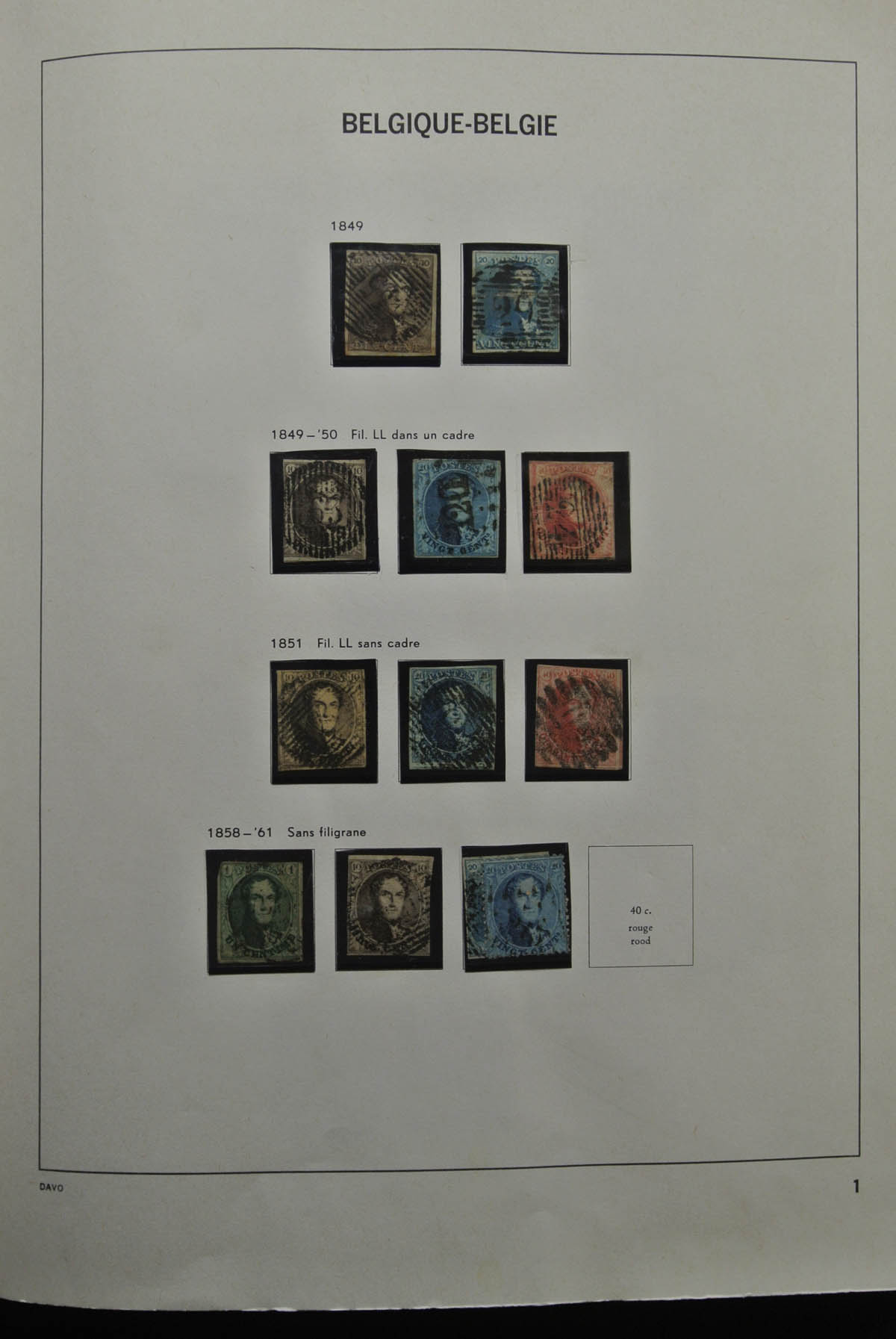 Postzegelverzameling 25404 België 1849-2003. 25404 België 1849-2003. - Afbeelding 1