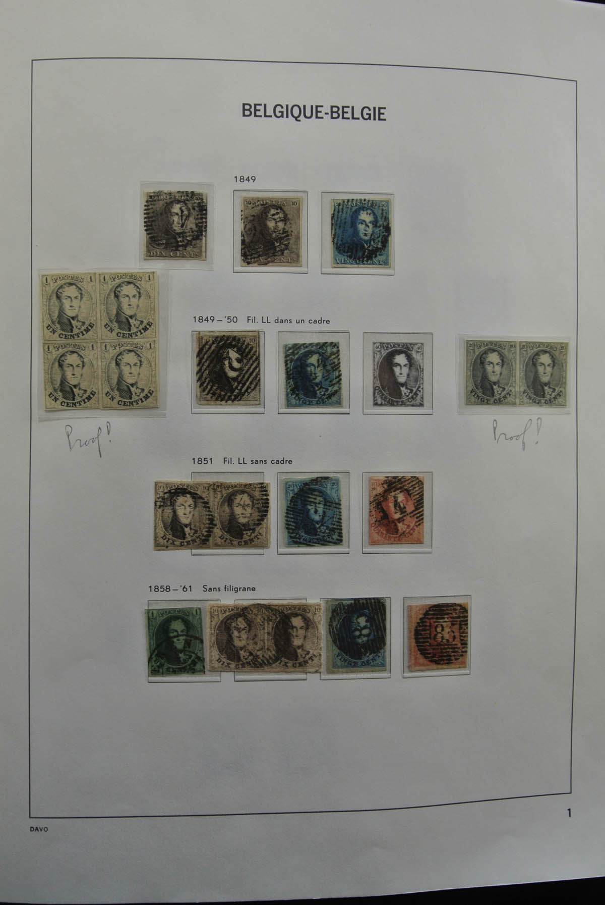 Postzegelverzameling 26155 België 1849-1976. 26155 België 1849-1976. - Afbeelding 1