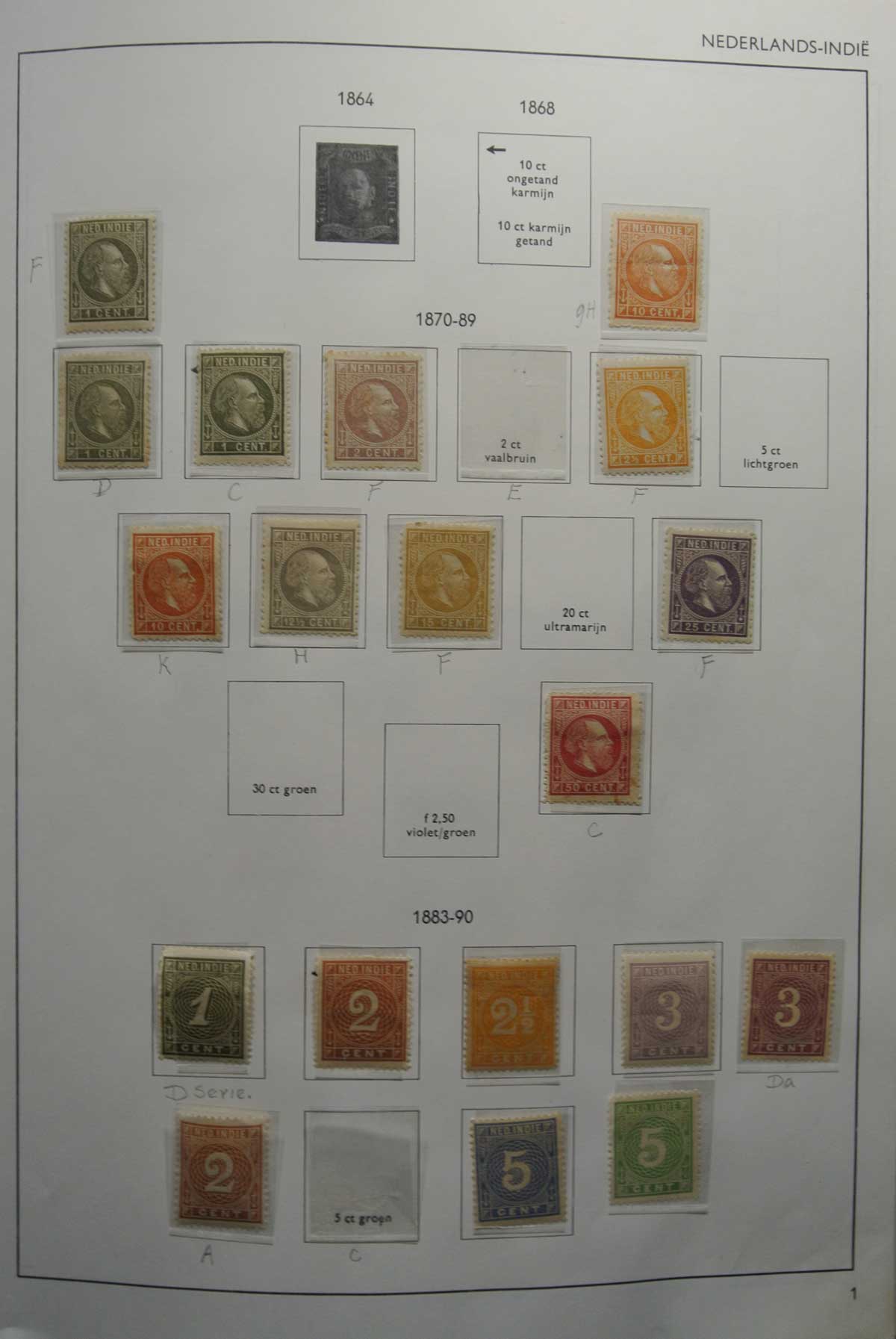 Postzegelverzameling 26654 Nederlands Indië 1864-1949. 26654 Nederlands Indië 1864-1949. - Afbeelding 1