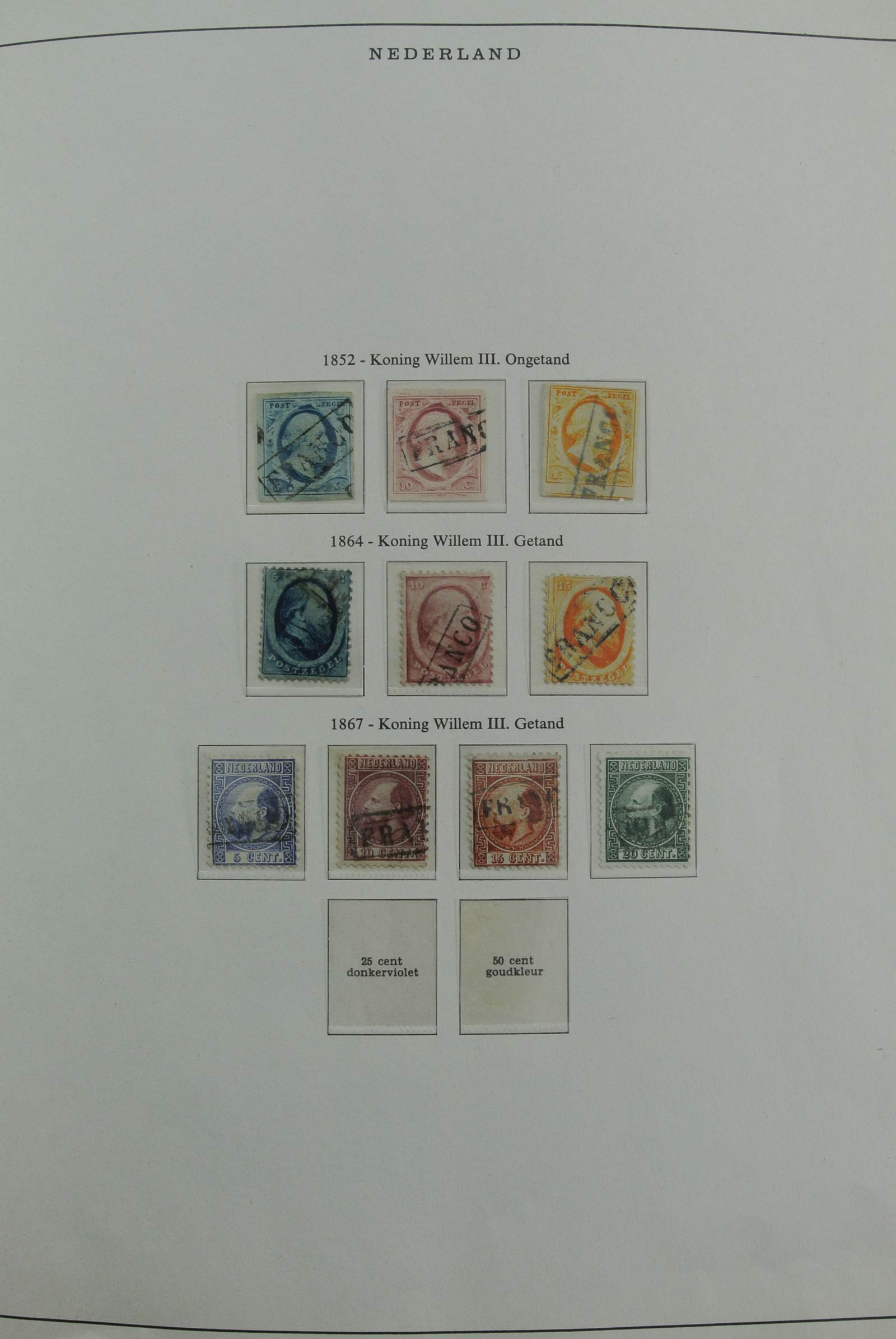 Postzegelverzameling 27148 Nederland 1852-1971. 27148 Nederland 1852-1971. - Afbeelding 1