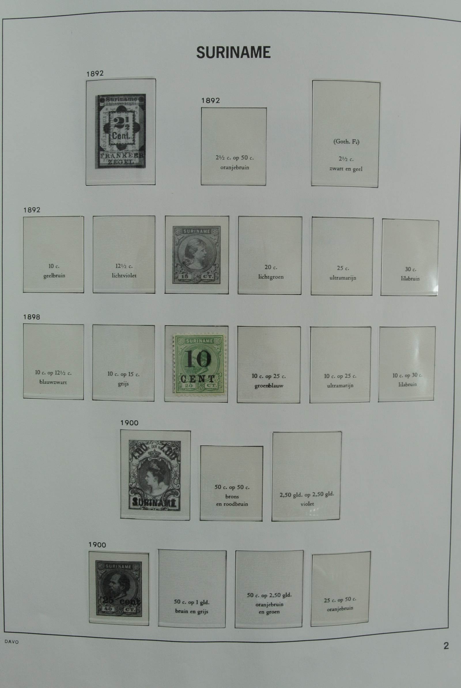 Postzegelverzameling 27153 Suriname 1900-1990. 27153 Suriname 1900-1990. - Afbeelding 1