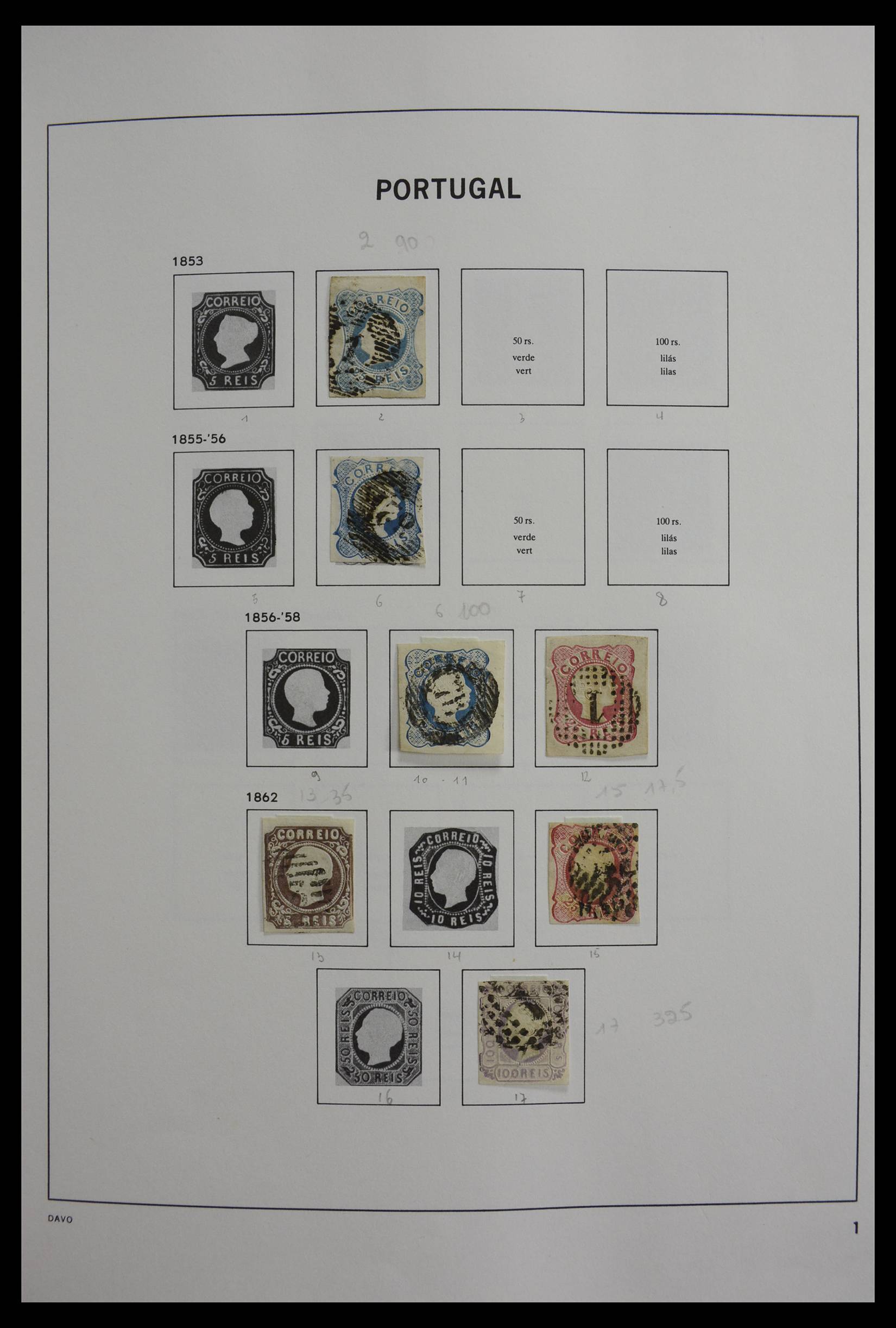 Postzegelverzameling 27475 Portugal 1853-1990. 27475 Portugal 1853-1990. - Afbeelding 1