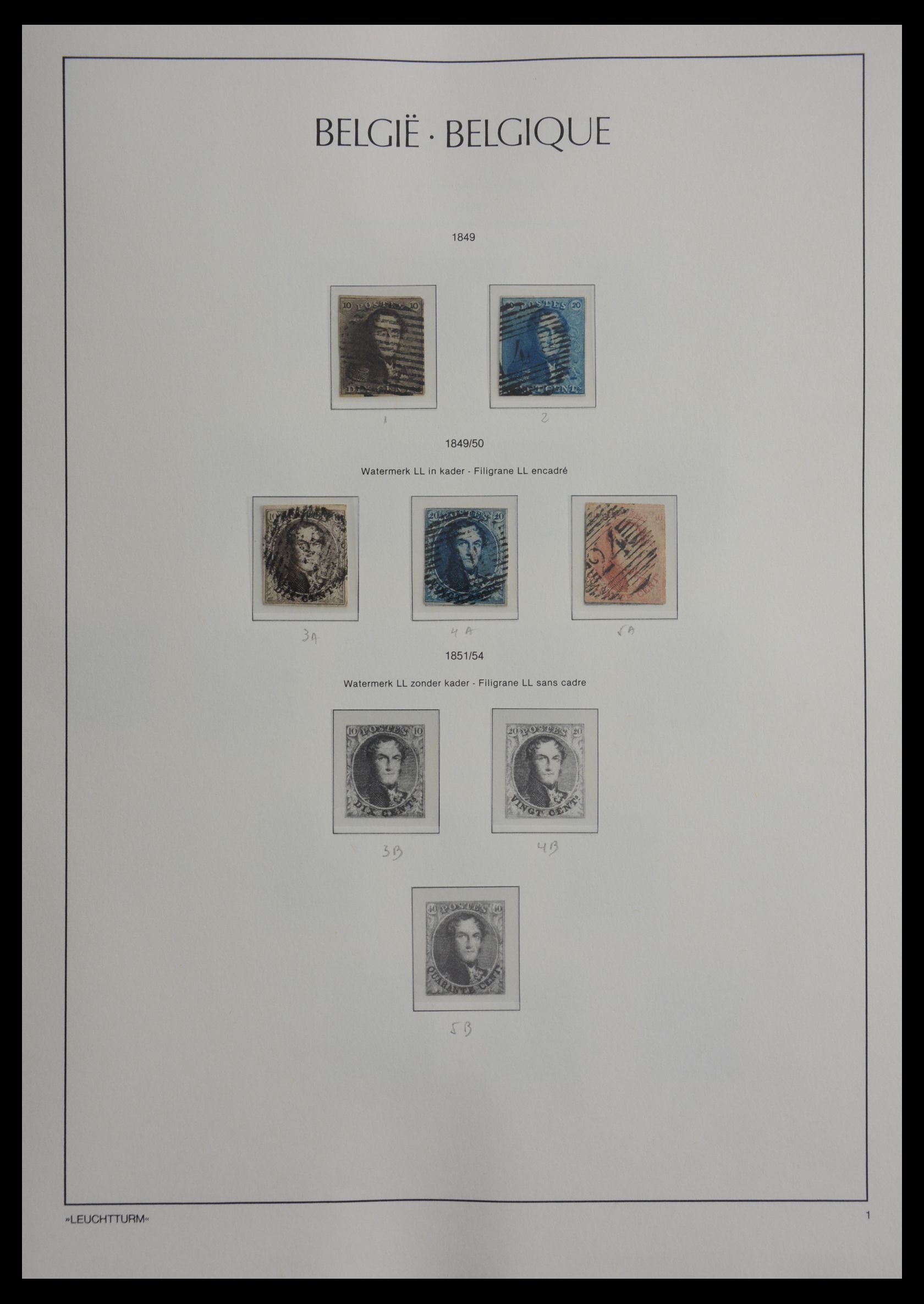 Postzegelverzameling 27687 België 1849-1995. 27687 België 1849-1995. - Afbeelding 1