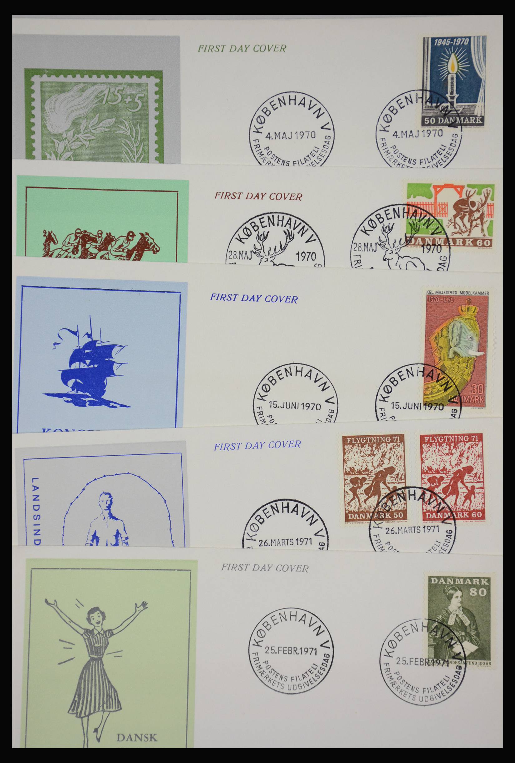 Postzegelverzameling 27743 Denemarken fdc's t/m 2014! 27743 Denemarken fdc's t/m 2014! - Afbeelding 1