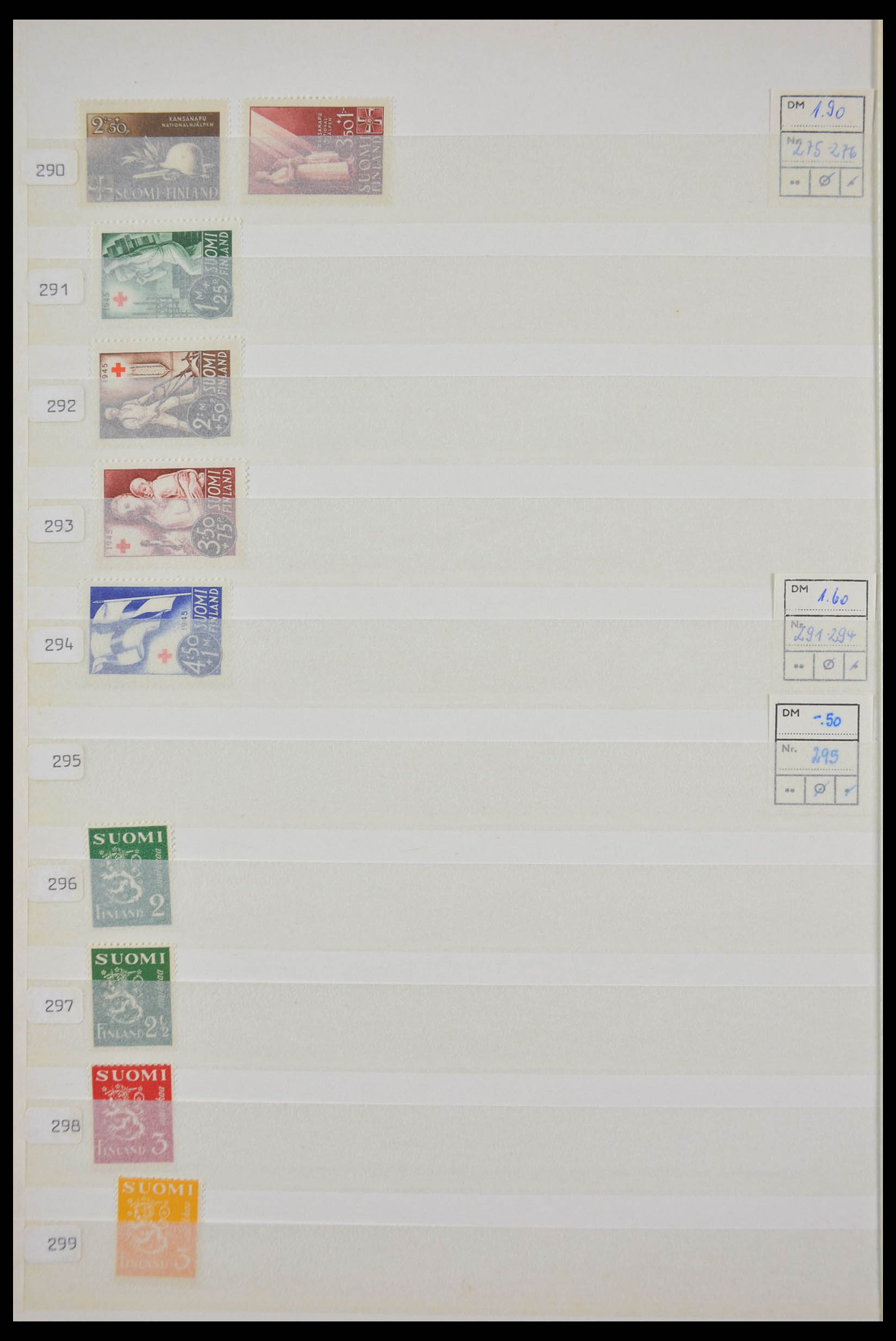Postzegelverzameling Finland 1945-1993. 28236 Finland 1945-1993. - Afbeelding 1