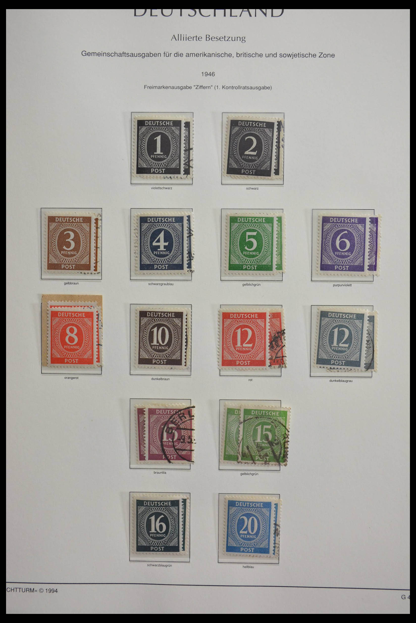 Postzegelverzameling Duitse Zones 1945-1949. 28580 Duitse Zones 1945-1949. - Afbeelding 1