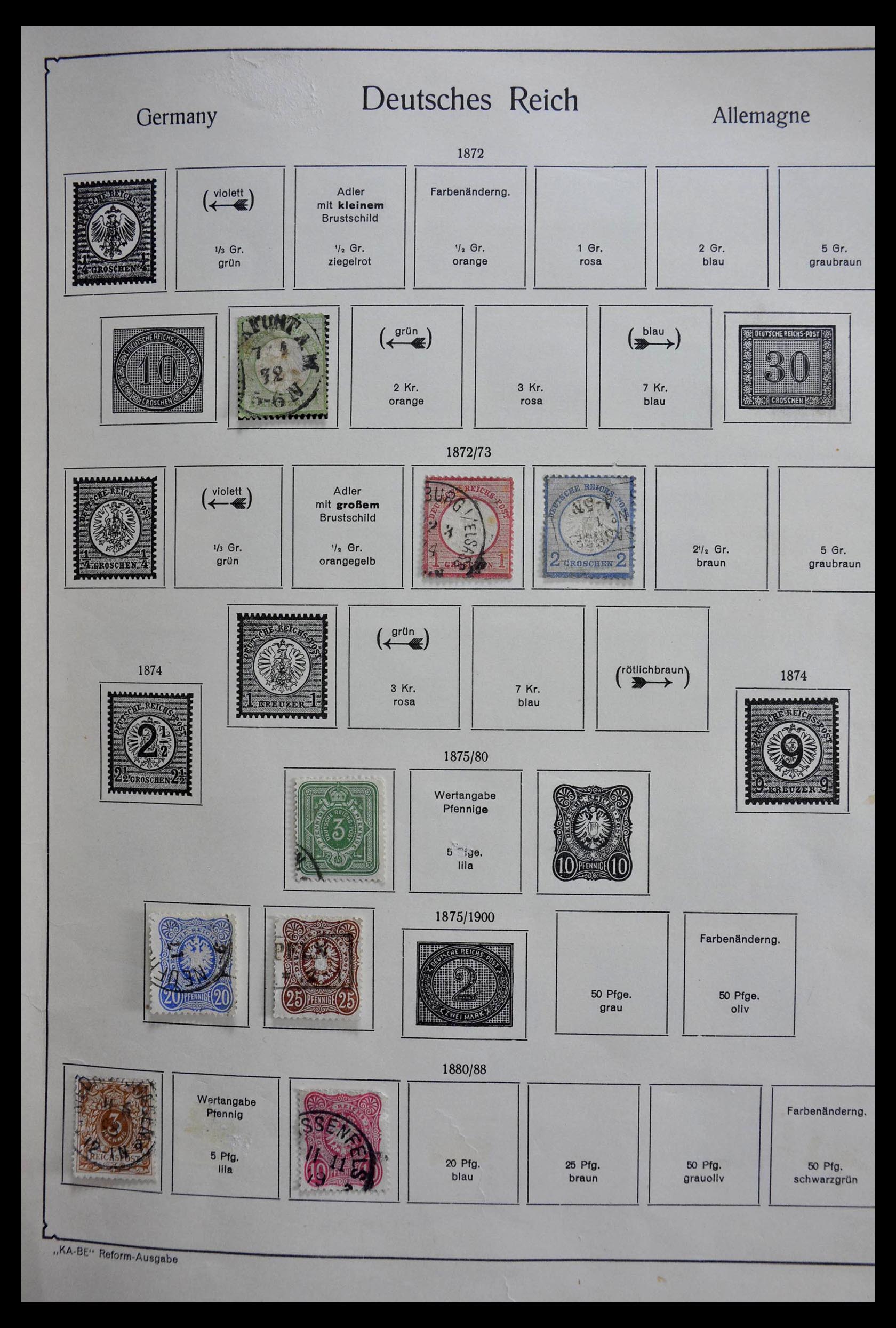 Postzegelverzameling Duitsland 1872-1950. 28728 Duitsland 1872-1950. - Afbeelding 1