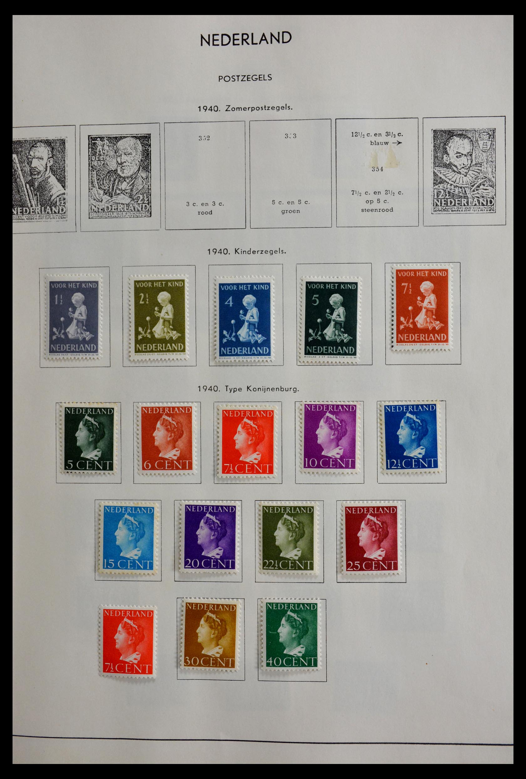 Postzegelverzameling Nederland en gebieden 1939-1971. 28938 Nederland en gebieden 1939-1971. - Afbeelding 1