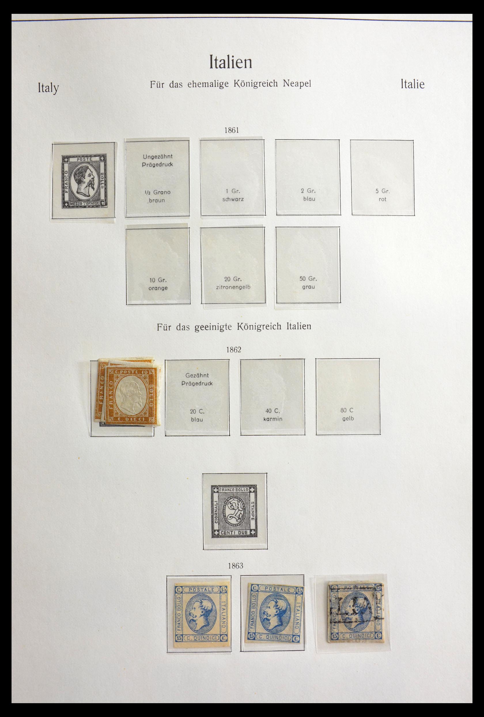 Postzegelverzameling Italië 1862-1988. 29258 Italië 1862-1988. - Afbeelding 1