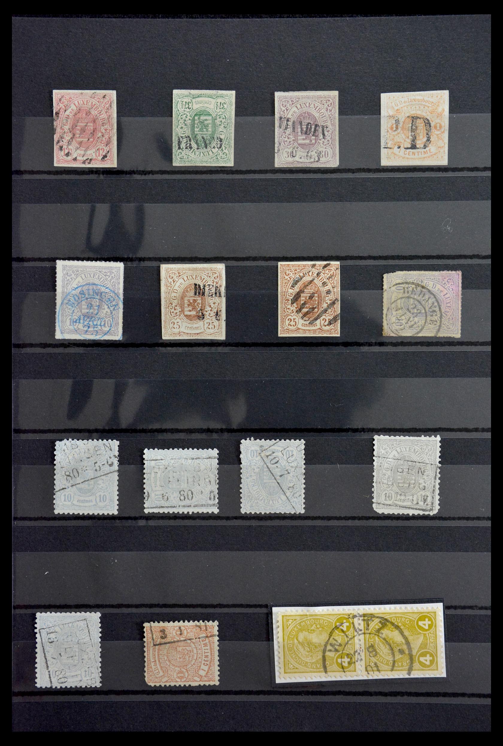 Postzegelverzameling 29307 Luxemburg stempels 1859-1912. 29307 Luxemburg stempels 1859-1912. - Afbeelding 1