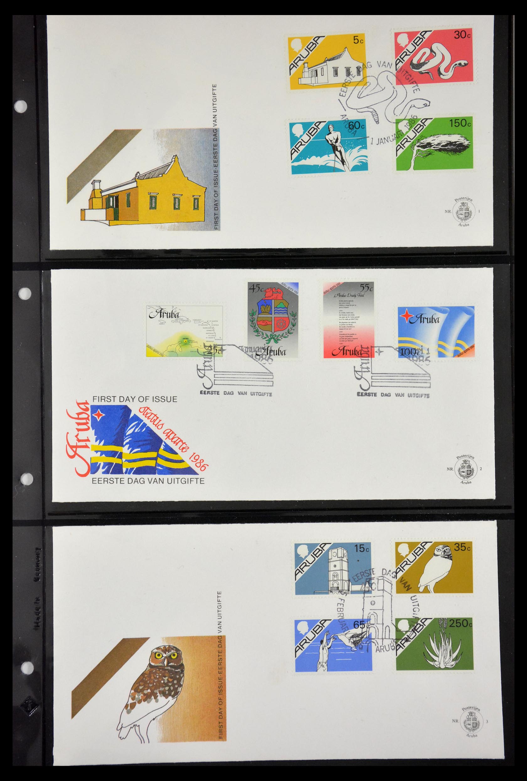 29373 Aruba 1986-2006 FDC's.