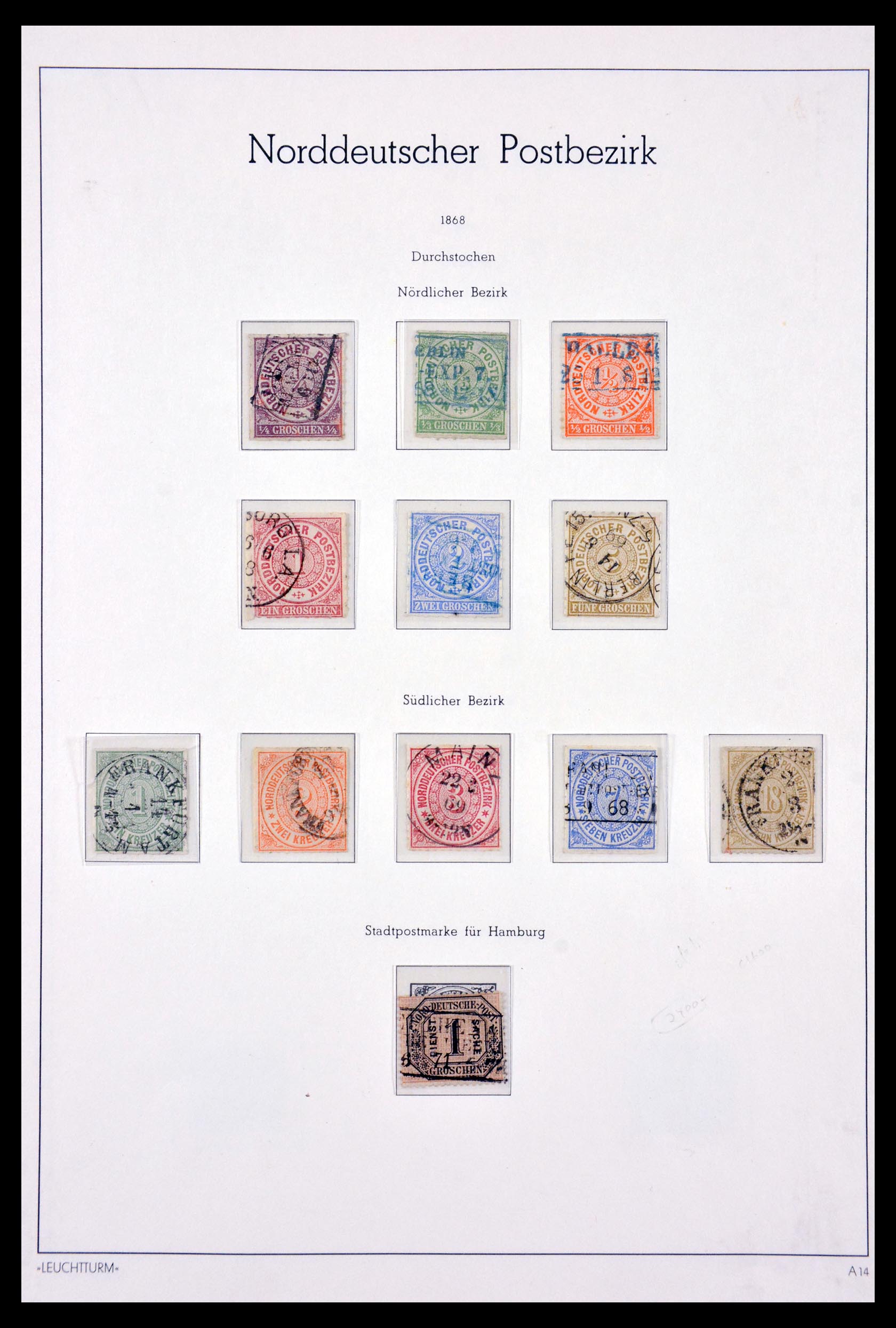 Postzegelverzameling Norddeutscher Postbezirk 1868-1875. 29641 Norddeutscher Postbezirk 1868-1875. - Afbeelding 1