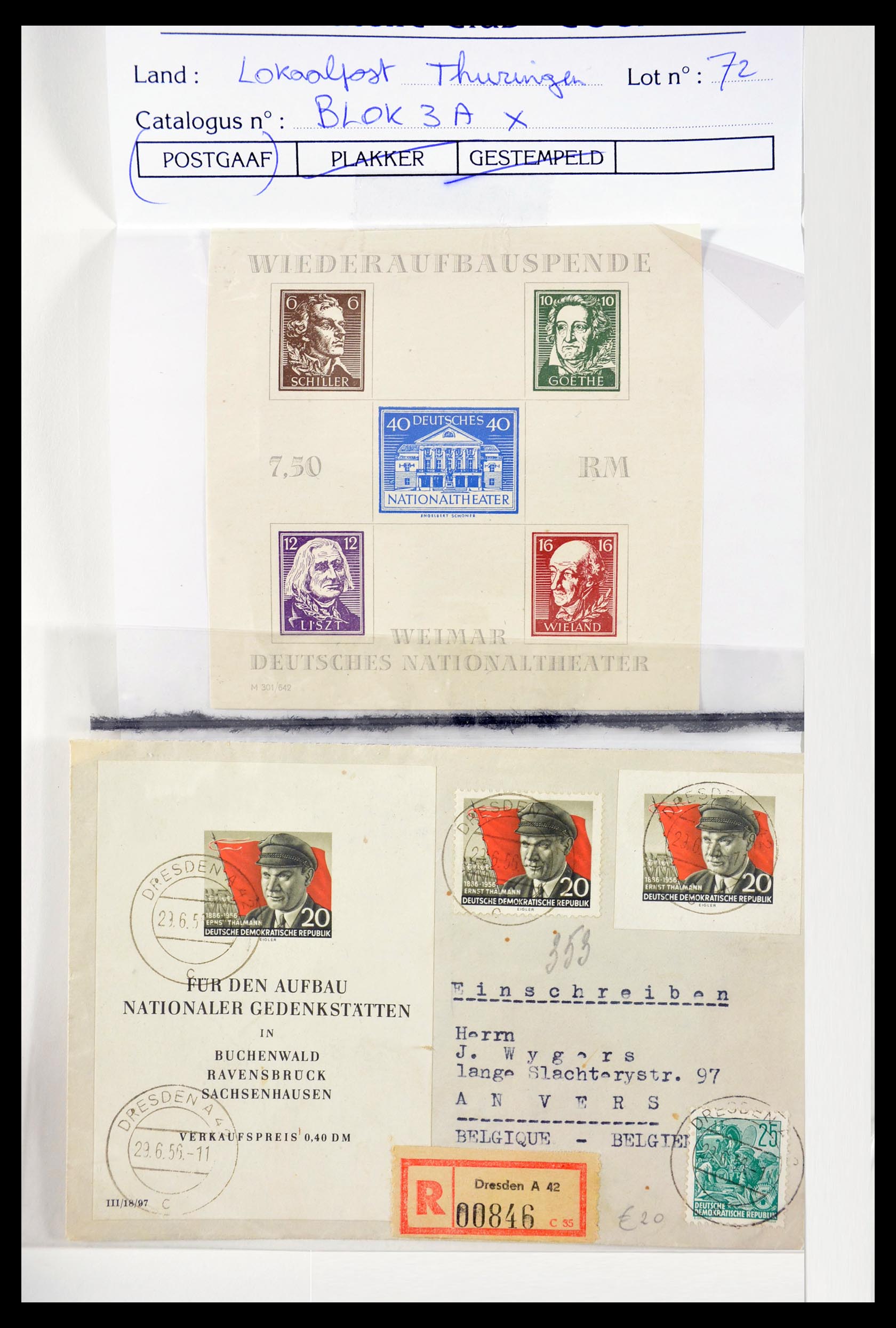 Postzegelverzameling DDR 1945-1990. 29653 DDR 1945-1990. - Afbeelding 1