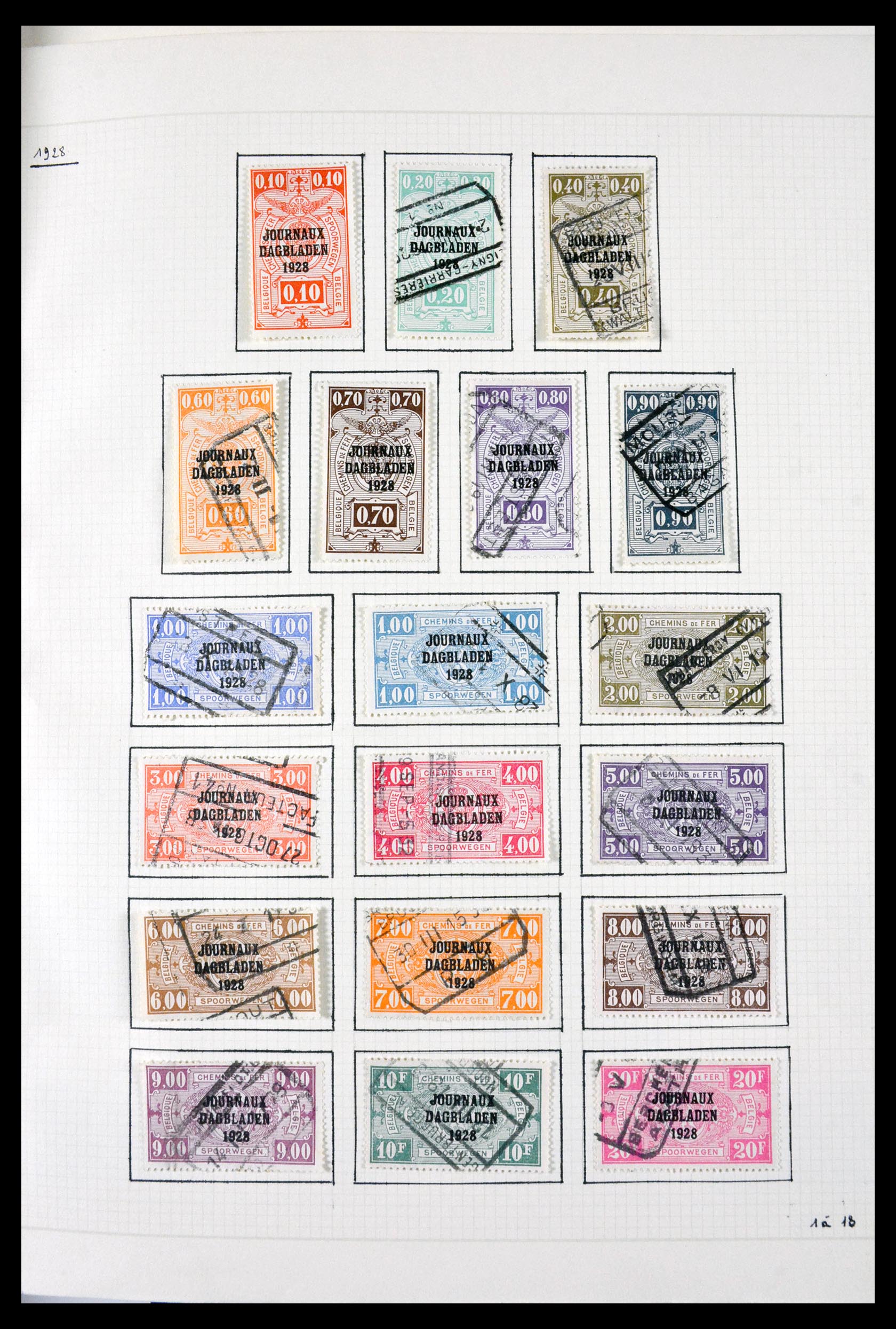 Postzegelverzameling België back of the book 1879-1987. 29738 België back of the book 1879-1987. - Afbeelding 1