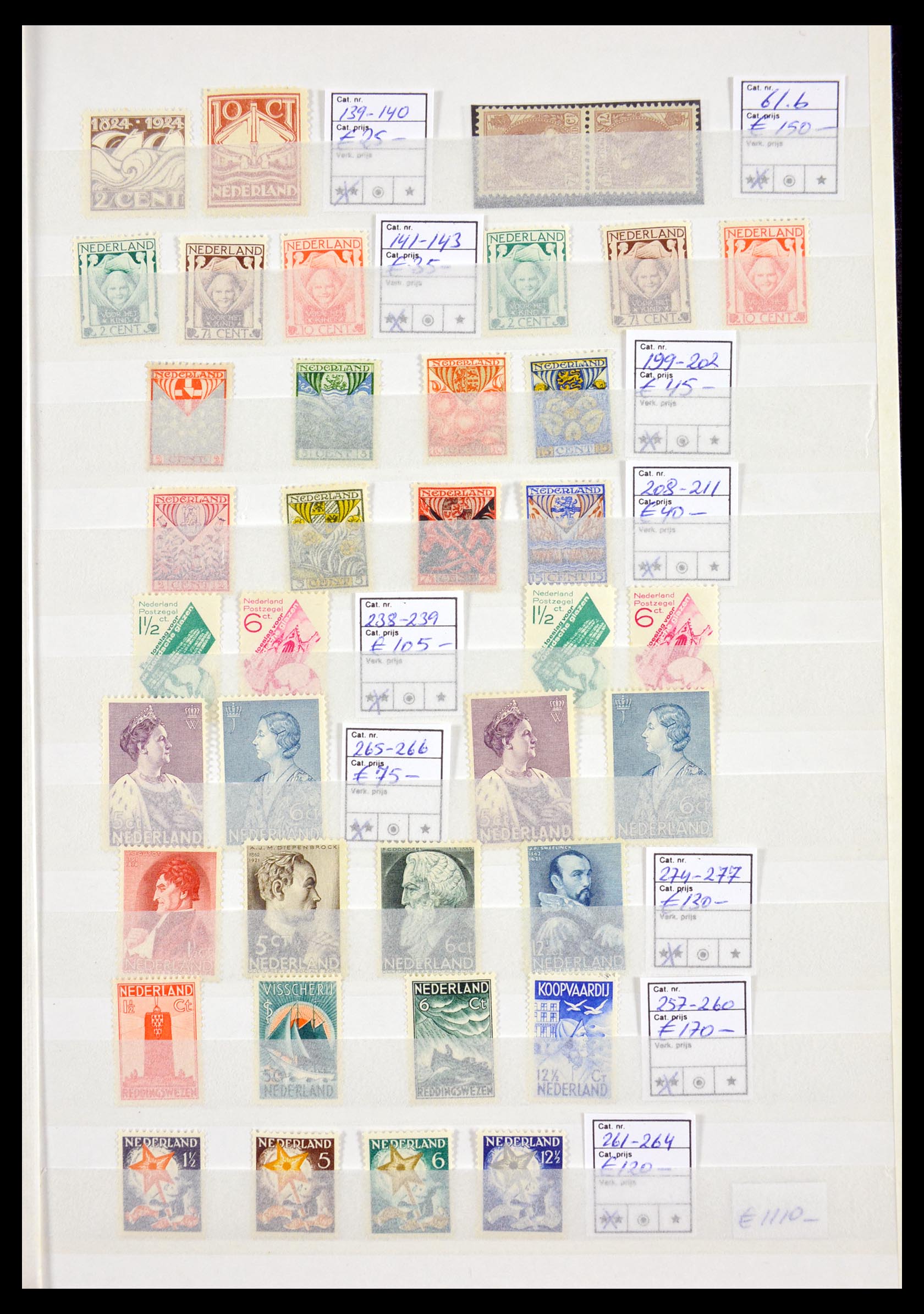 Postzegelverzameling Nederland 1924-1975. 30023 Nederland 1924-1975. - Afbeelding 1