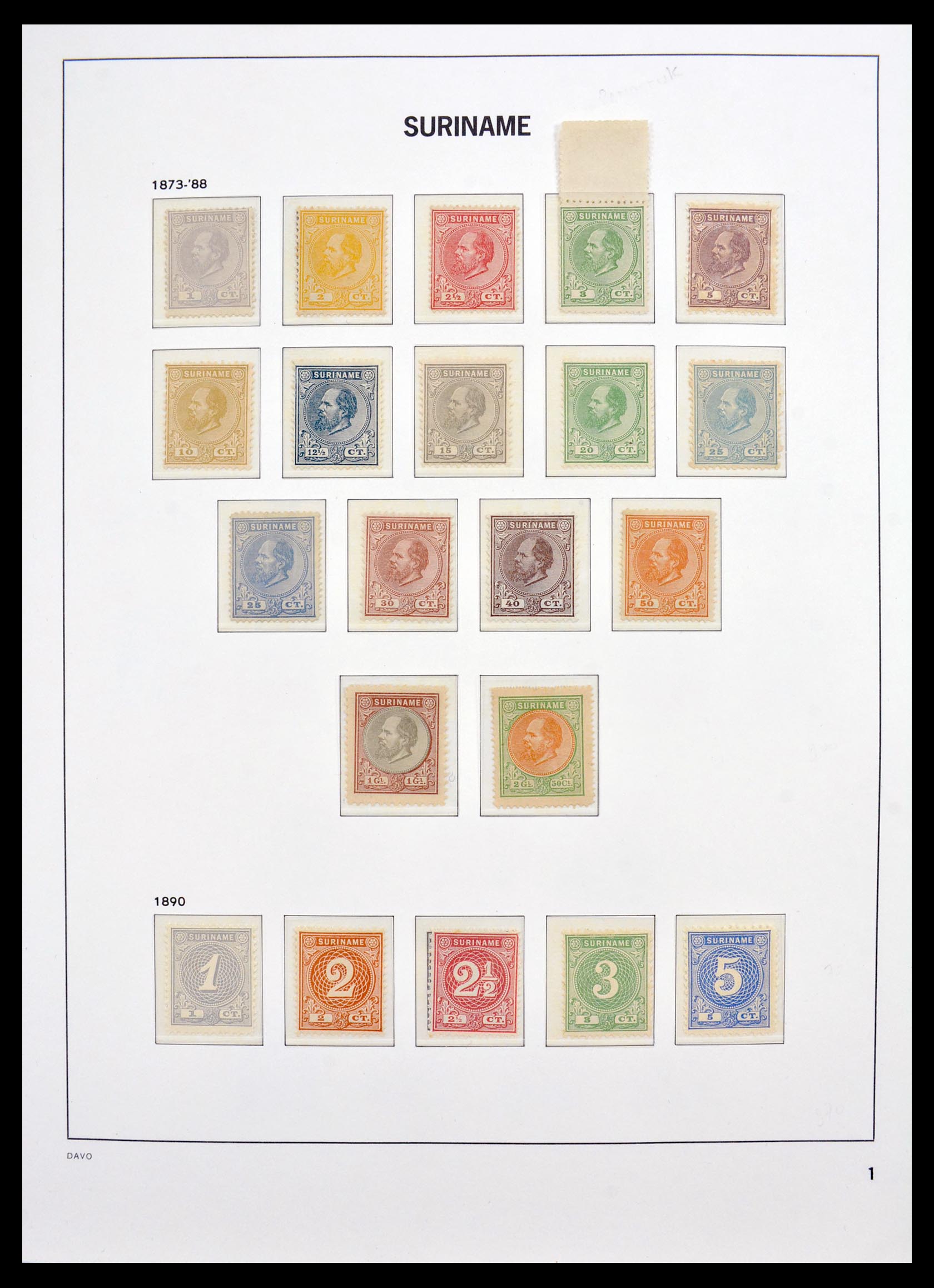 Postzegelverzameling 30055 Suriname 1873-1975. 30055 Suriname 1873-1975. - Afbeelding 1