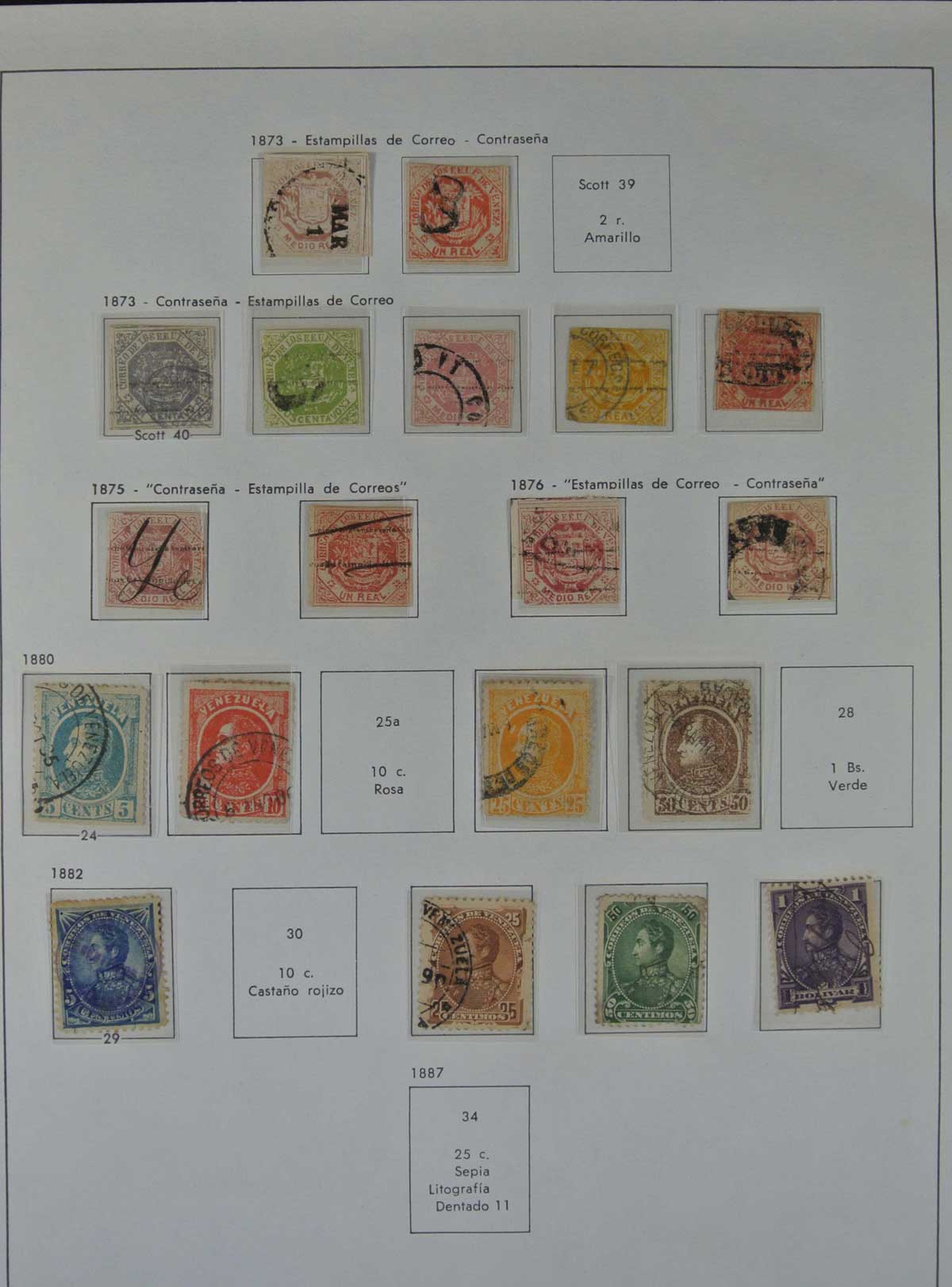 Postzegelverzameling 26701 Venezuela 1861-1998. 26701 Venezuela 1861-1998. - Afbeelding 1