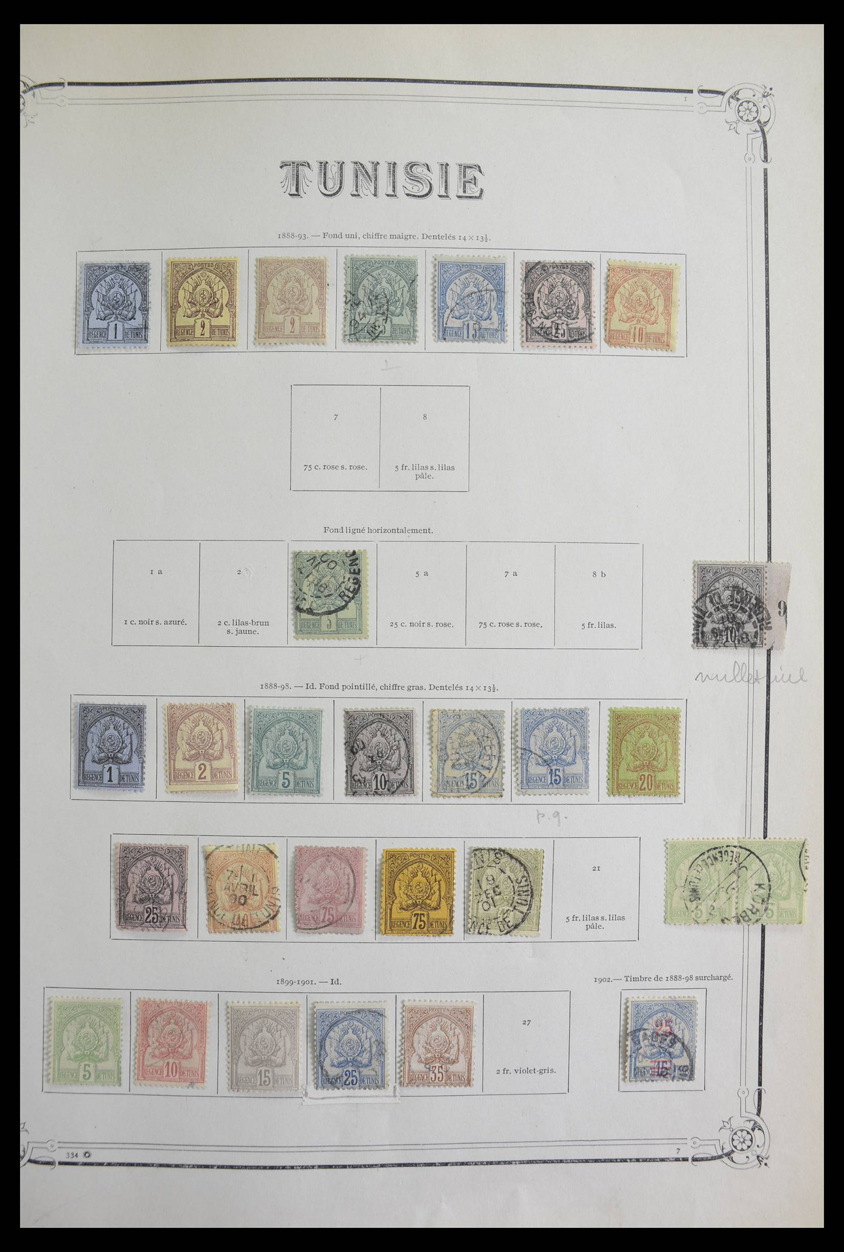 Postzegelverzameling 27297 Tunesië 1888-1996. 27297 Tunesië 1888-1996. - Afbeelding 1