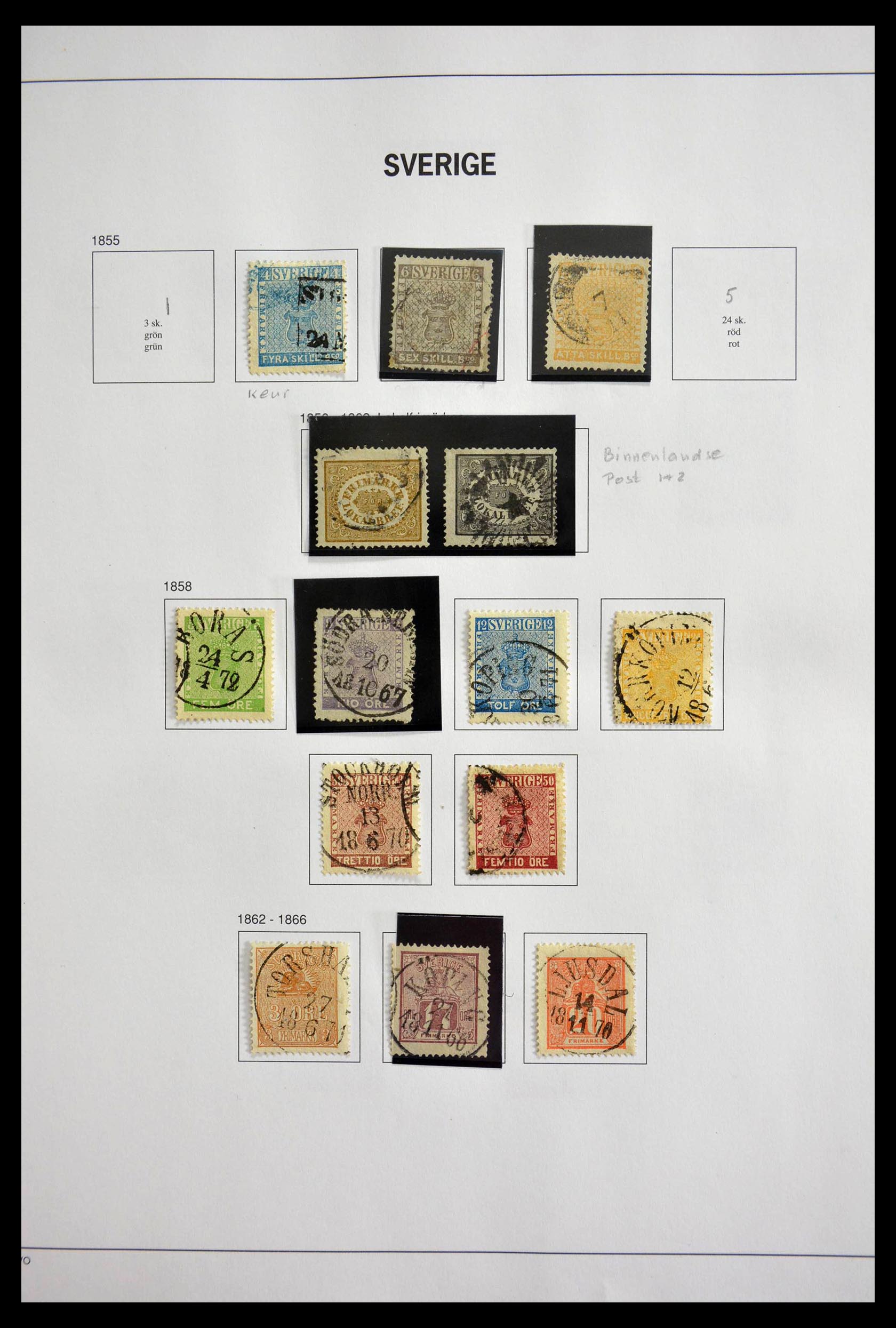 Postzegelverzameling Zweden 1855-2012. 28760 Zweden 1855-2012. - Afbeelding 1