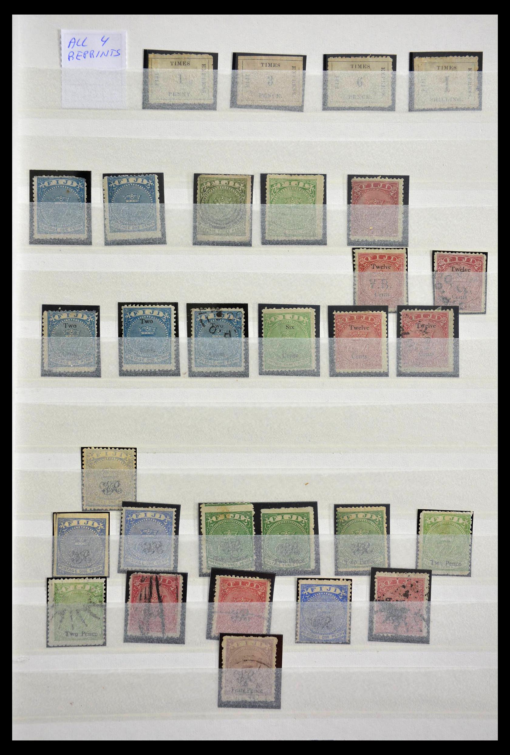 Postzegelverzameling Fiji 1870-1962. 28800 Fiji 1870-1962. - Afbeelding 1