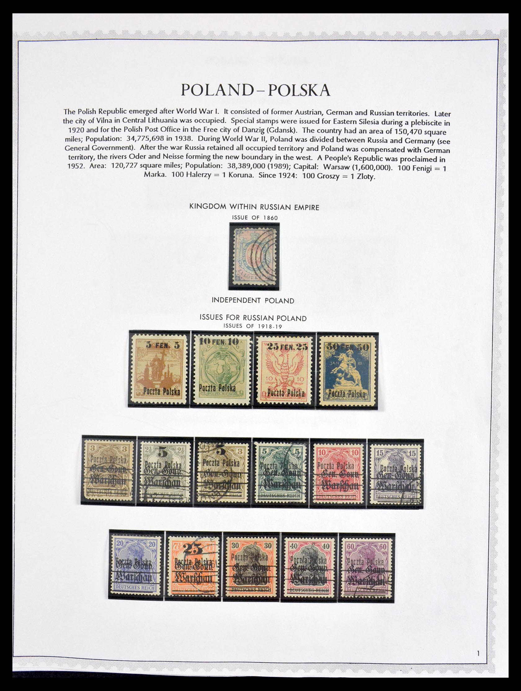 Postzegelverzameling 29592 Polen 1860-1996. 29592 Polen 1860-1996. - Afbeelding 1