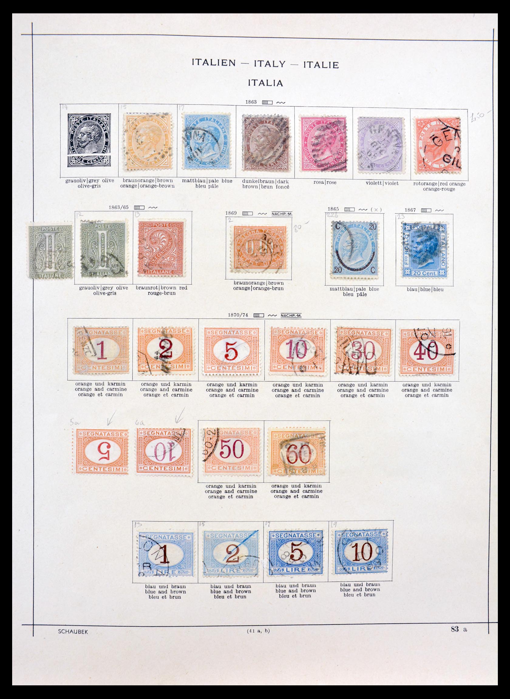 Postzegelverzameling Italië 1863-1945. 30143 Italië 1863-1945. - Afbeelding 1