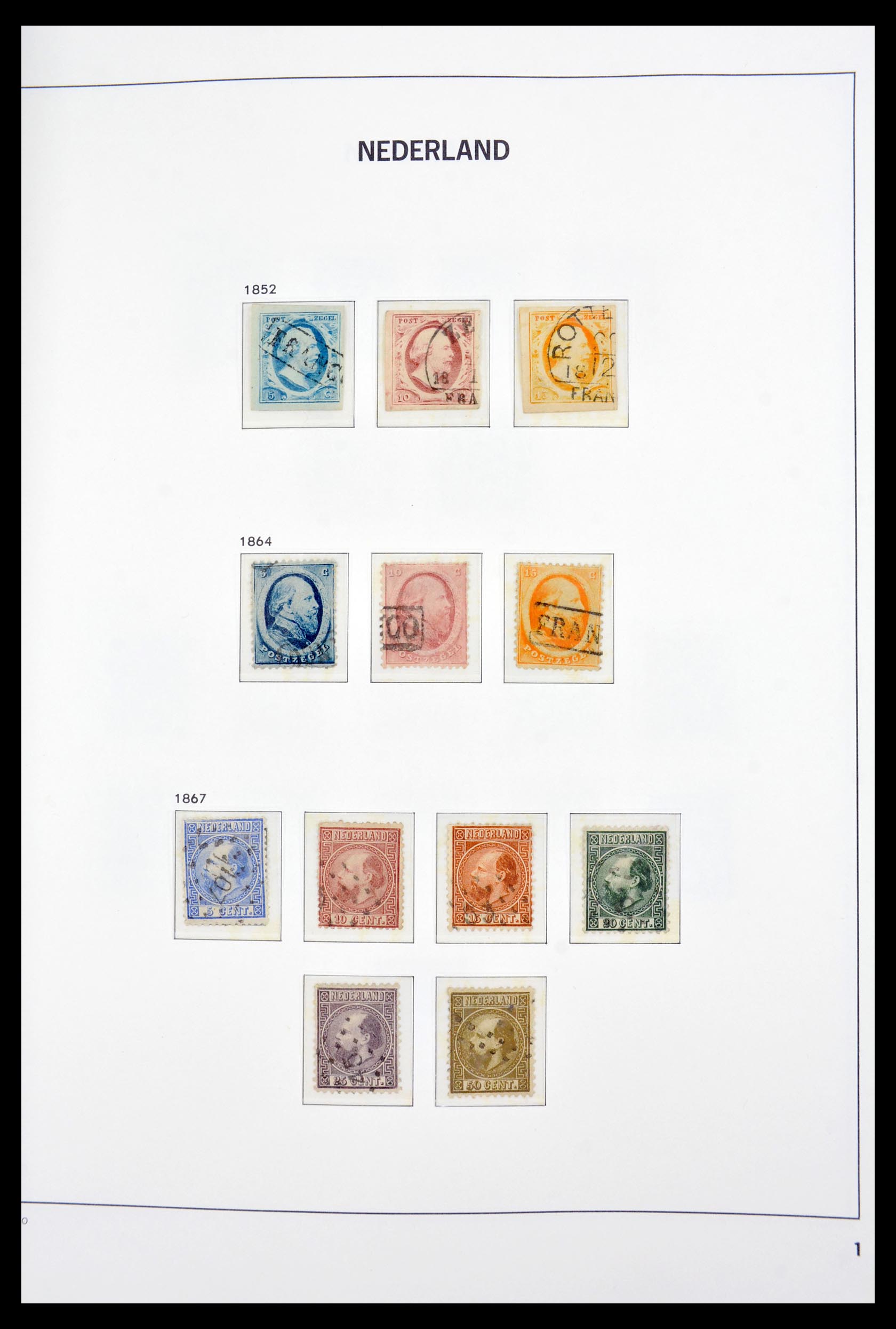 Postzegelverzameling 30159 Nederland 1852-1944. 30159 Nederland 1852-1944. - Afbeelding 1