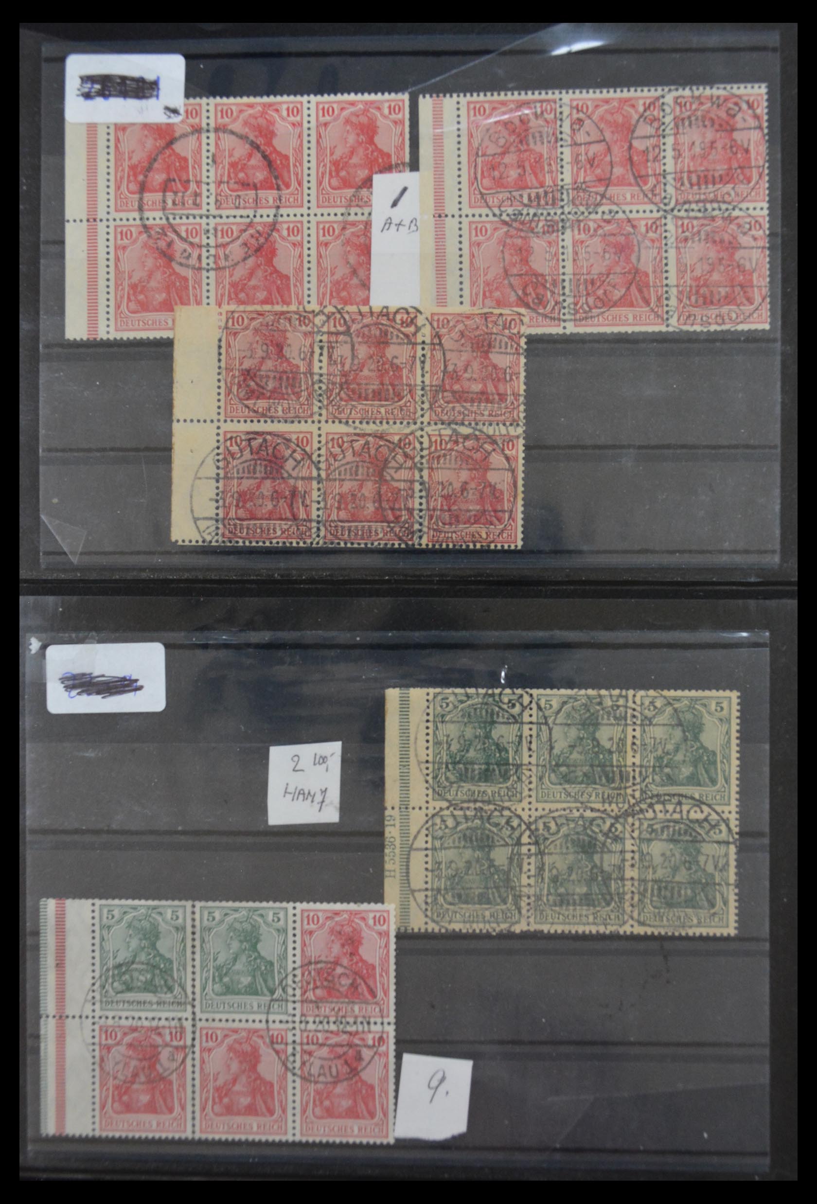 Postzegelverzameling 30238 Duitse Rijk combinaties. 30238 Duitse Rijk combinaties. - Afbeelding 1