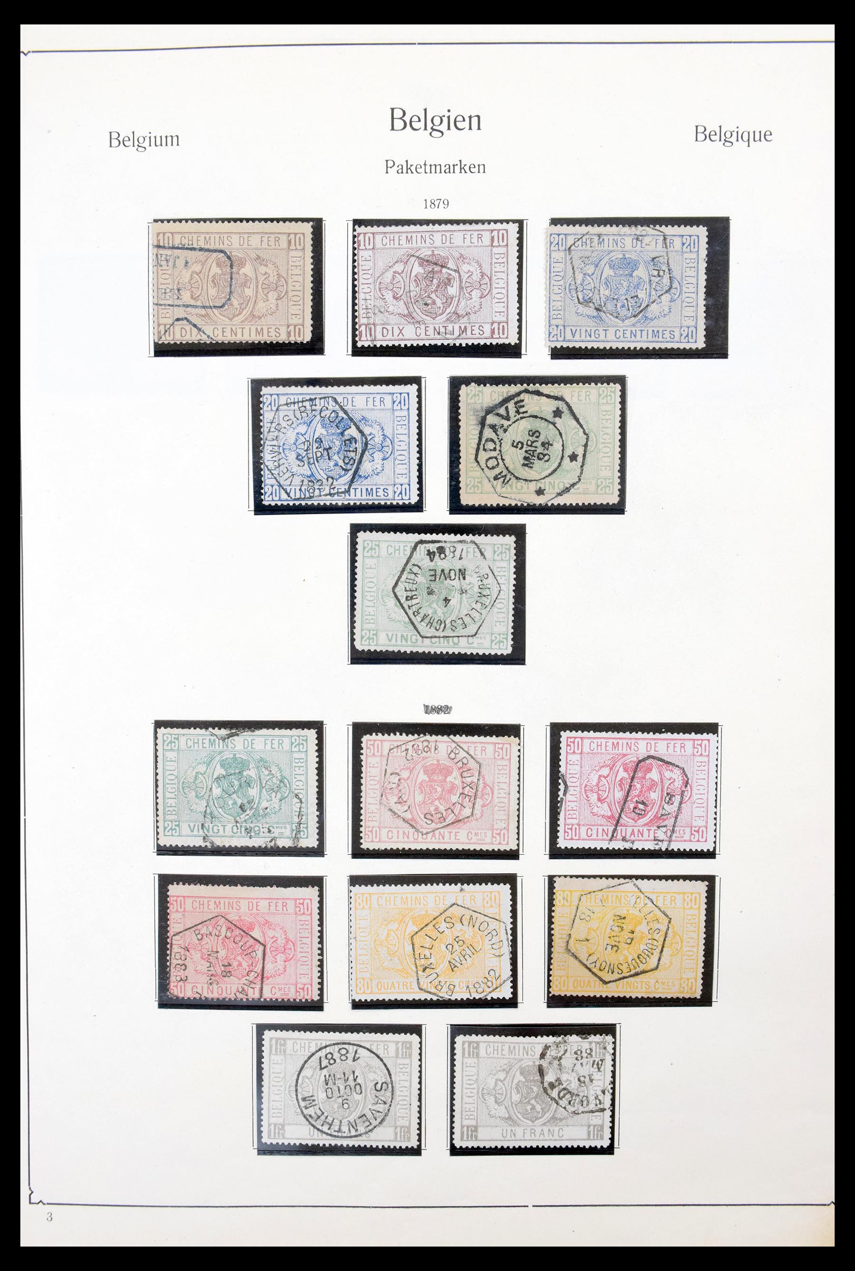 Postzegelverzameling België spoorwegzegels 1879-2001. 30324 België spoorwegzegels 1879-2001. - Afbeelding 1
