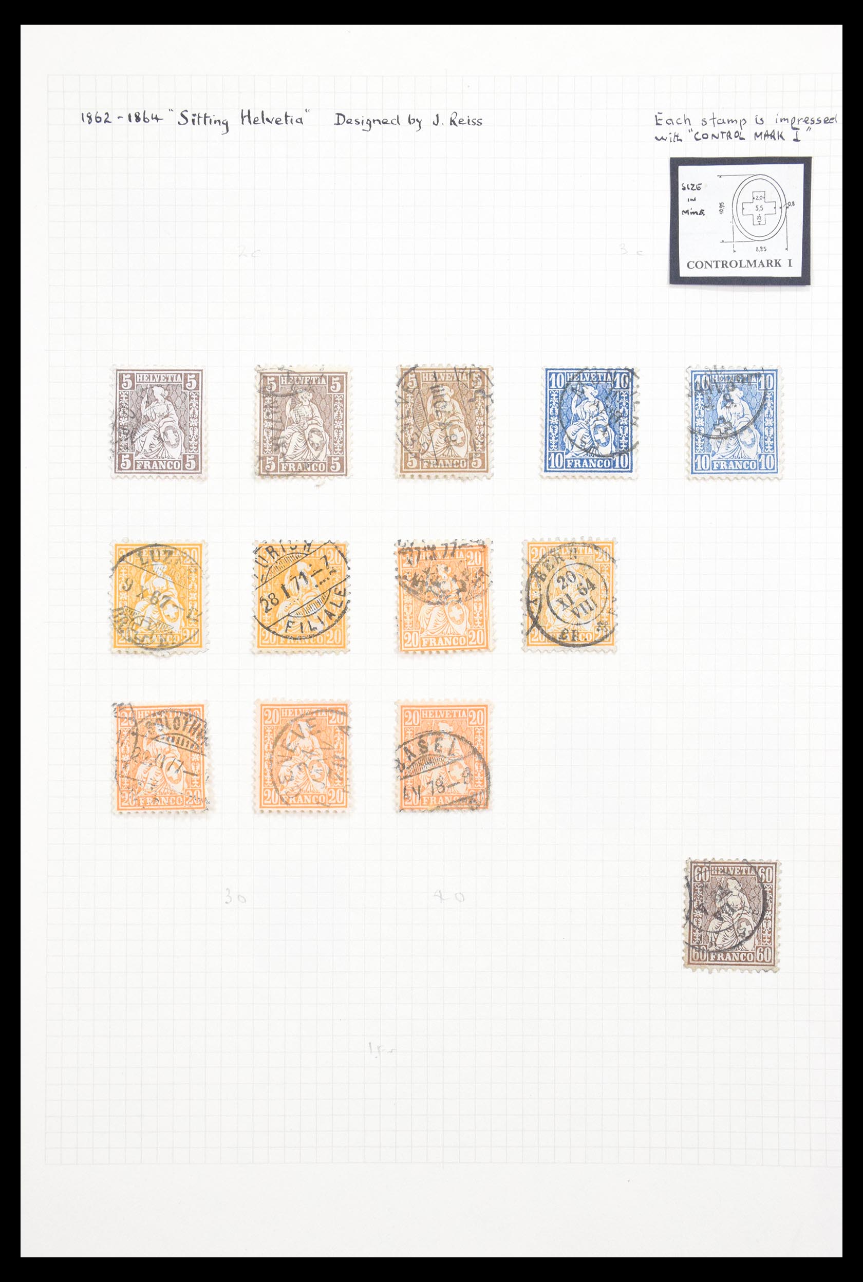 Postzegelverzameling Zwitserland 1854-1959. 30557 Zwitserland 1854-1959. - Afbeelding 1
