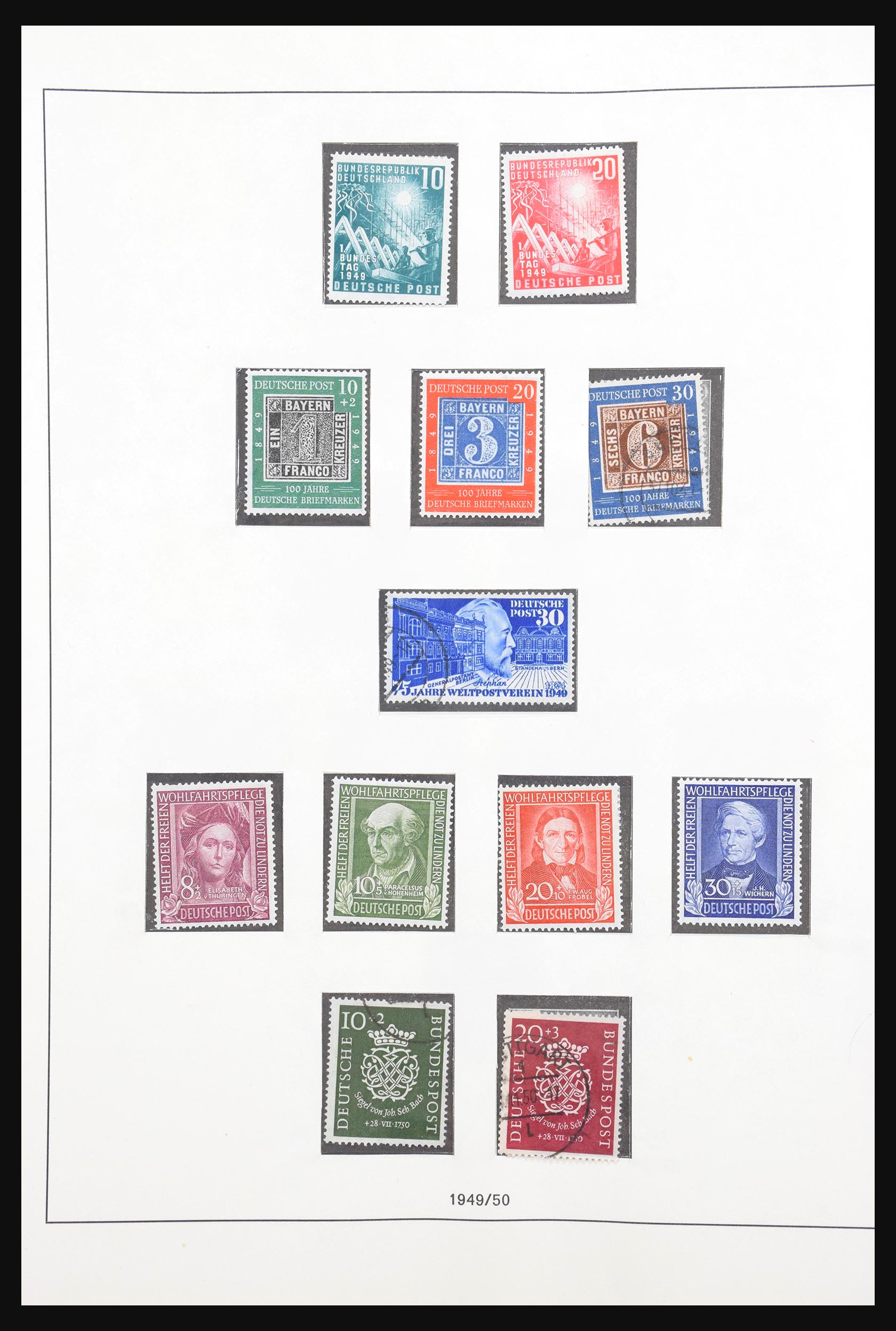 Postzegelverzameling Bundespost 1949-1974. 30720 Bundespost 1949-1974. - Afbeelding 1