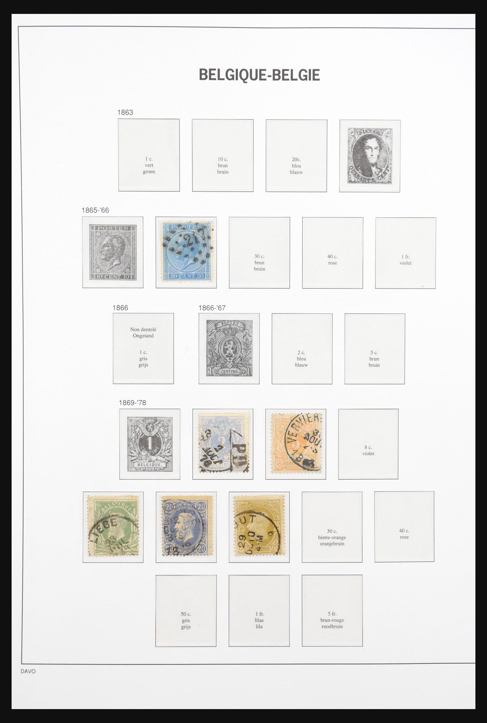 Postzegelverzameling België 1865-1969. 30873 België 1865-1969. - Afbeelding 1