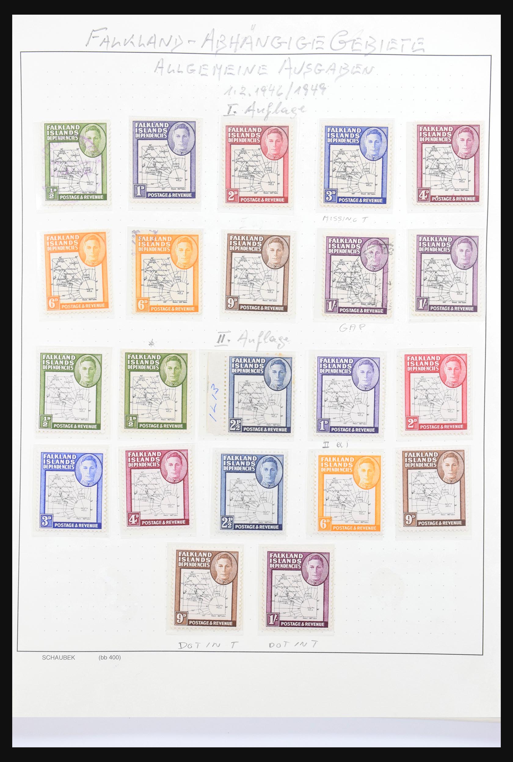 Postzegelverzameling Falkland Dependencies 1946-1989. 30900 Falkland Dependencies 1946-1989. - Afbeelding 1