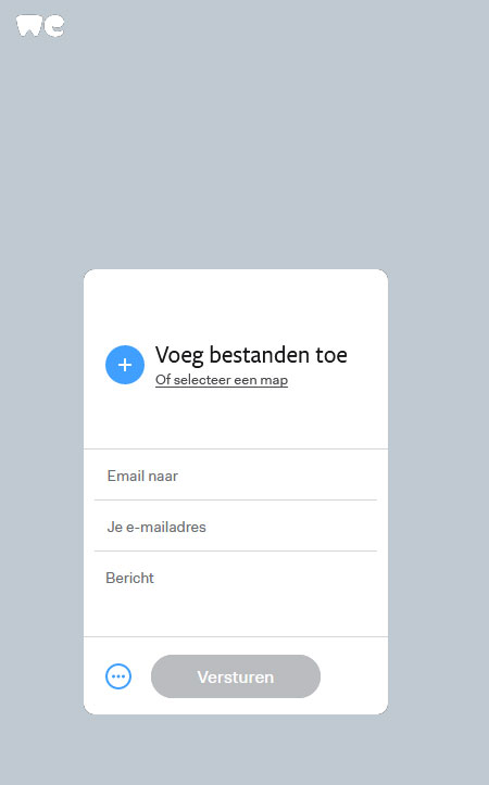 Bestanden versturen via WeTransfer - Stap 2