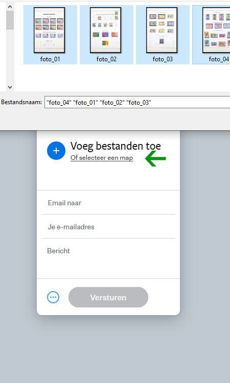Bestanden versturen via Wetransfer - Stap 4