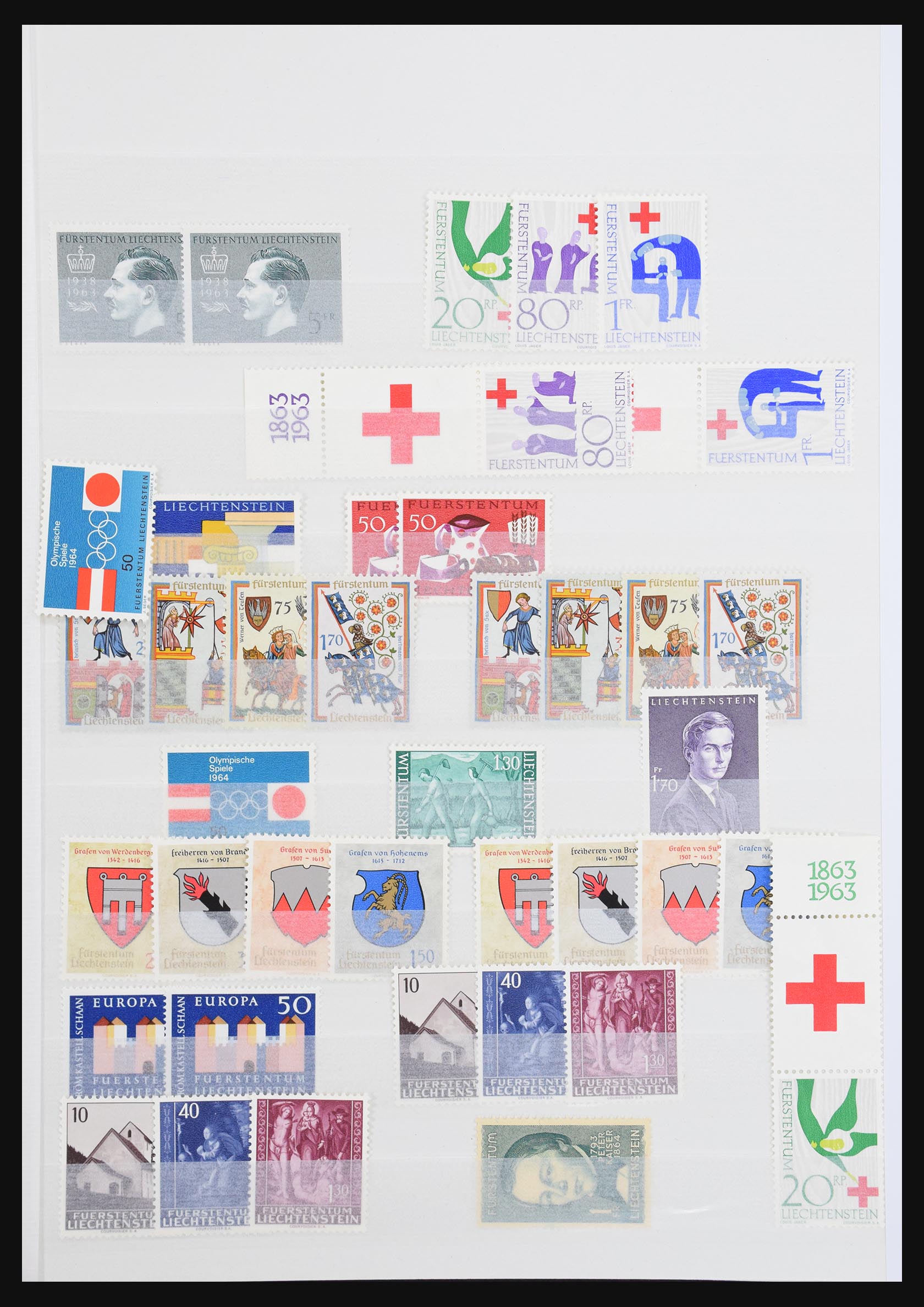 Postzegelverzameling Liechtenstein 1963-1990. 30856 Liechtenstein 1963-1990. - Afbeelding 1