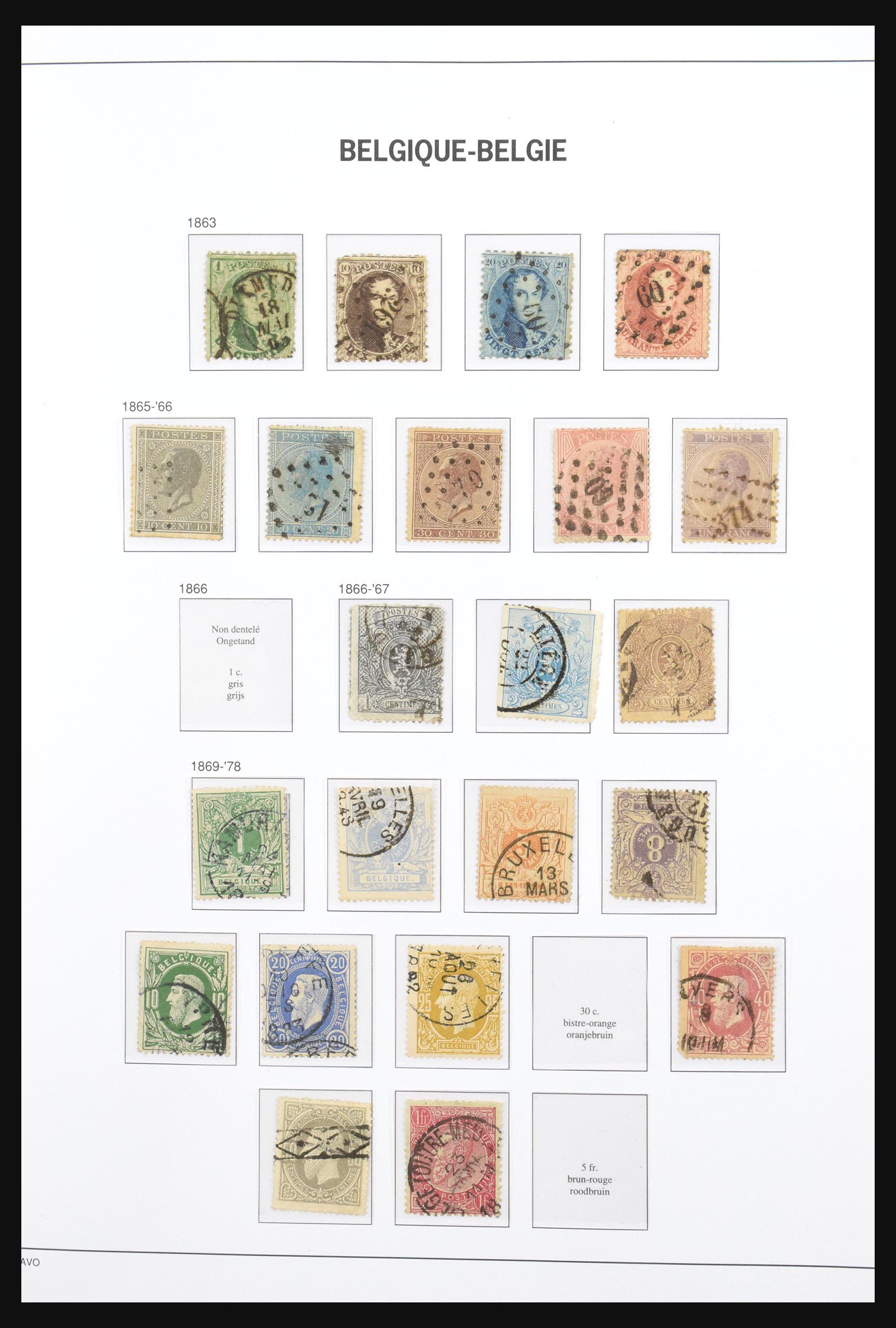 31136 001 31136 België 1863-1973. - Afbeelding 1