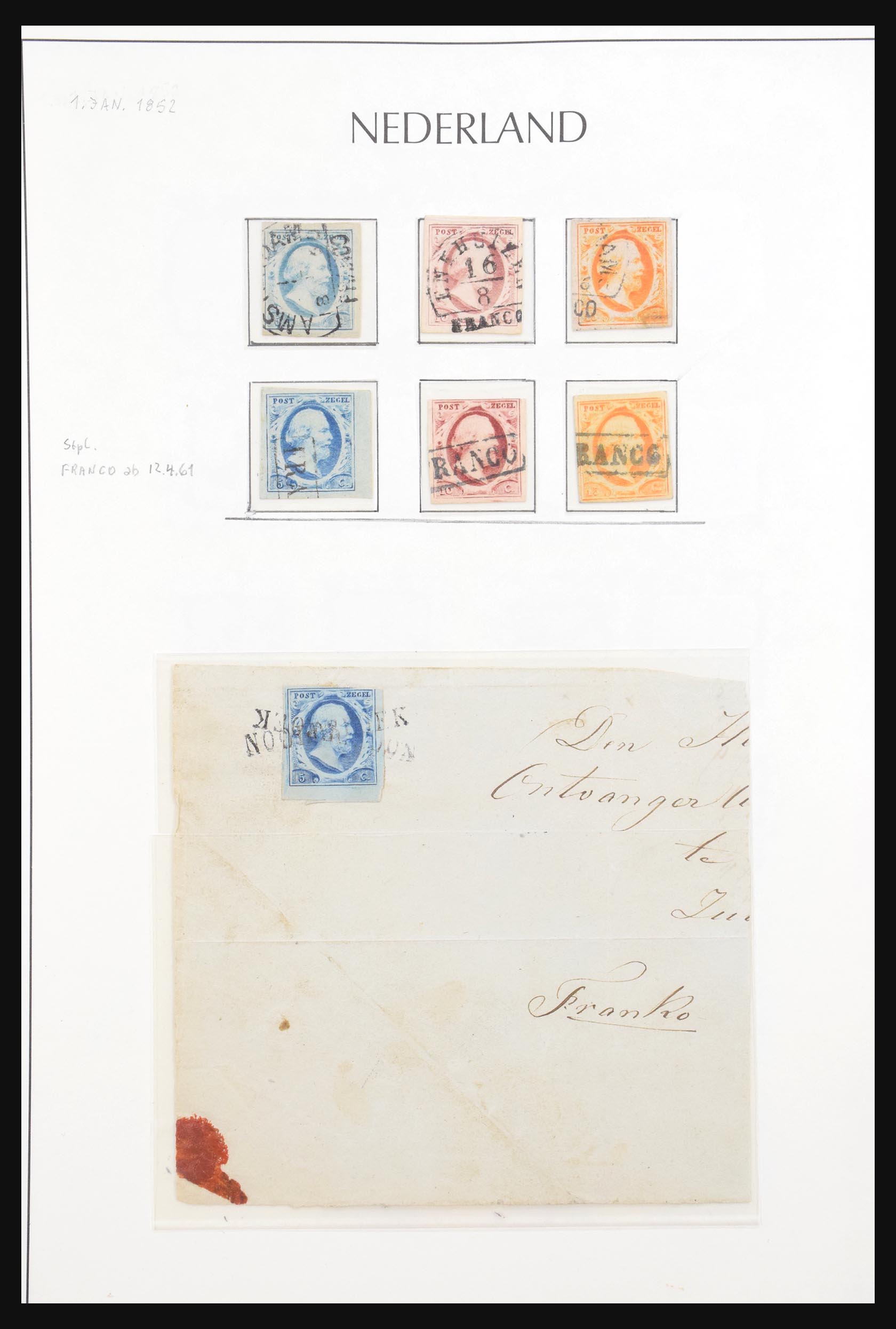 Postzegelverzameling Nederland 1852-1959. 31320 Nederland 1852-1959. - Afbeelding 1