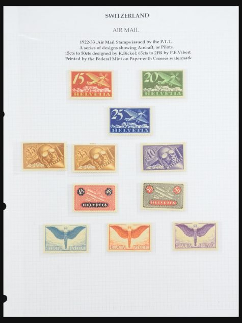 31444 Zwitserland luchtpost brieven 1922-1946.