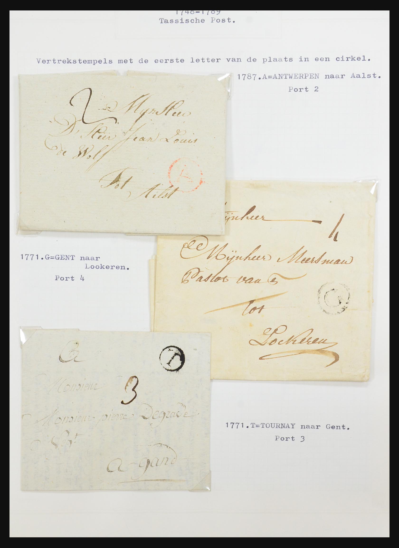 31527 002 31527 België brieven en stempels 1708 (!)-1966. - Afbeelding 1