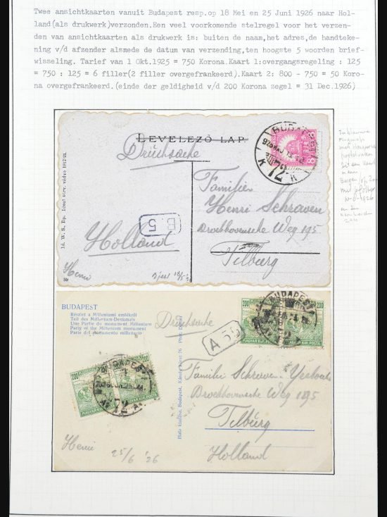 31647 Hongarije 1927-1946 tentoonstellingsverzameling.