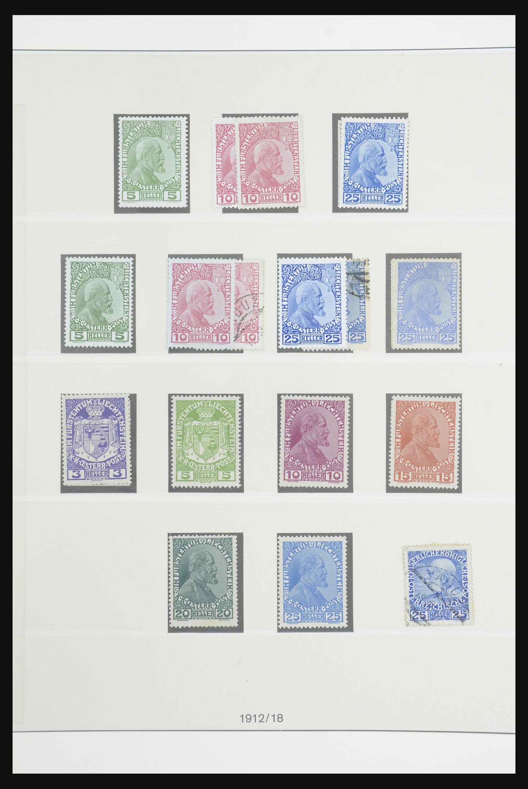 Postzegelverzameling Liechtenstein 1912-2001. 31805 Liechtenstein 1912-2001. - Afbeelding 1