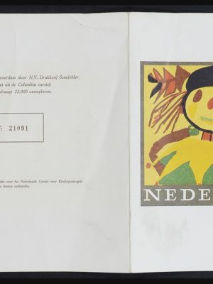 32327 Nederland kinderbedankkaart 1965.