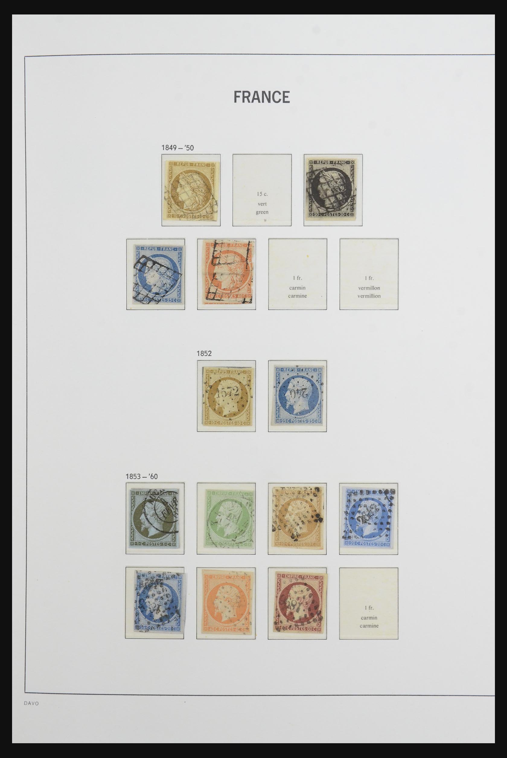 Postzegelverzameling Frankrijk 1849-1949. 32358 Frankrijk 1849-1949. - Afbeelding 1