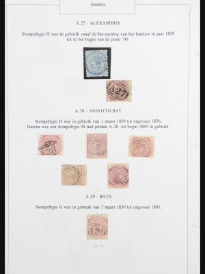 32544 Jamaica nummer stempels 1860-1890.
