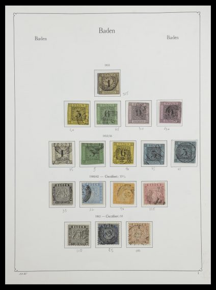 33028 Baden 1851-1868. - Afbeelding 1