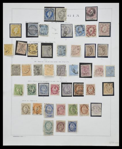 Postzegelverzameling 33136 Noorwegen 1855-1992.