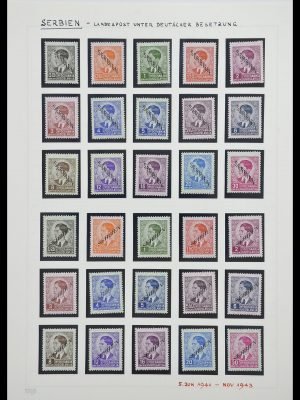 Postzegelverzameling 33266 Duitse bezetting Servië 1941-1943.