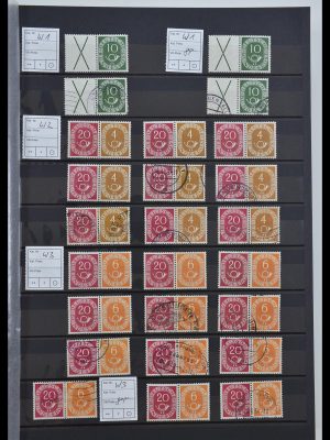 Postzegelverzameling 33275 Bundespost combinaties 1951-1960.