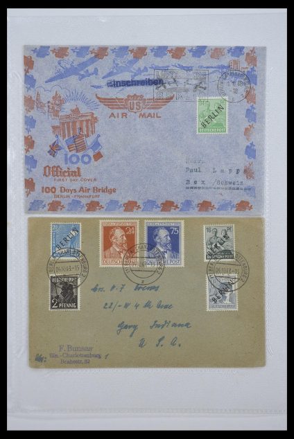 Postzegelverzameling 33290 Berlijn brieven 1948-1957.